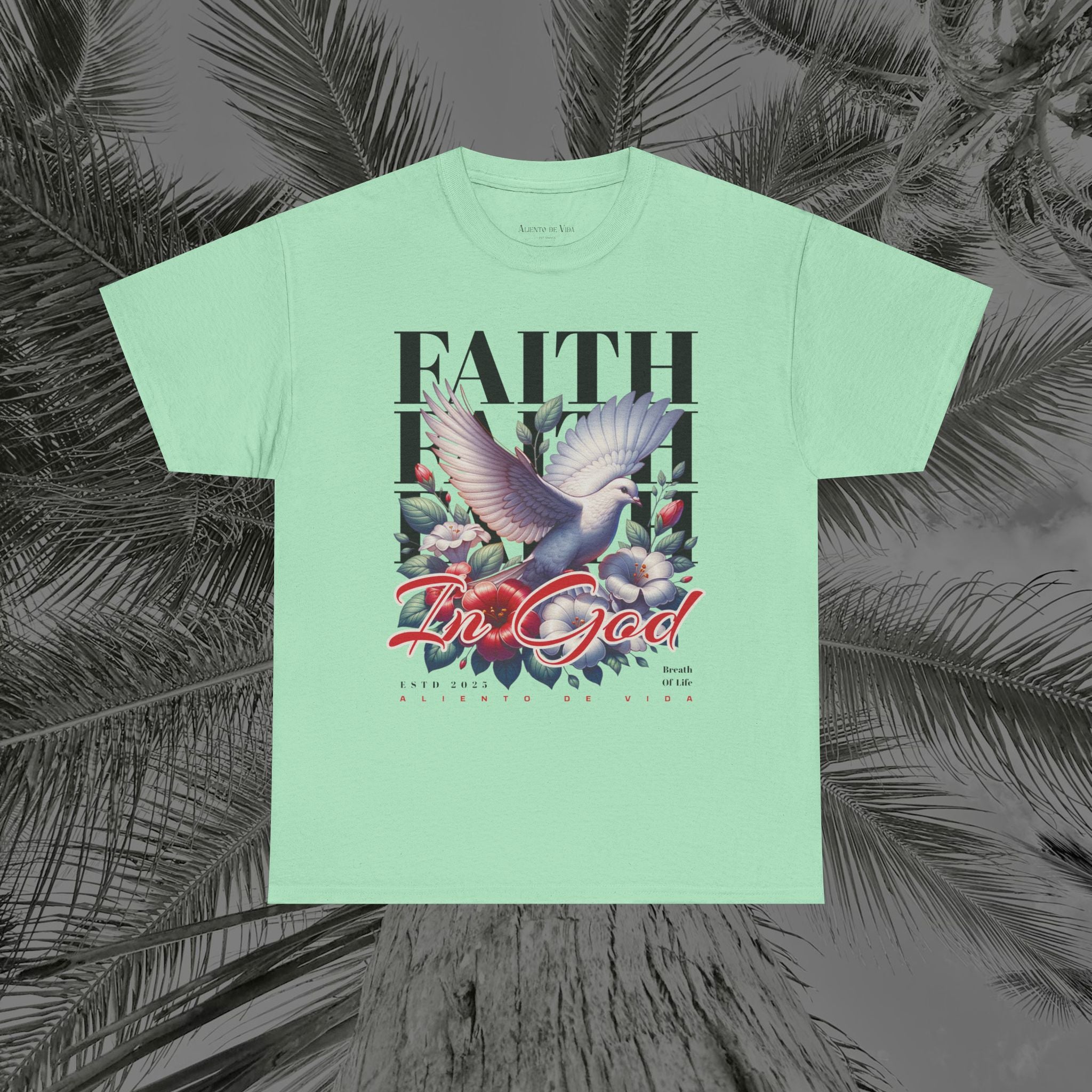 Wings of Grace - (UNISEX) Heavy Cotton Tee - Aliento De Vida