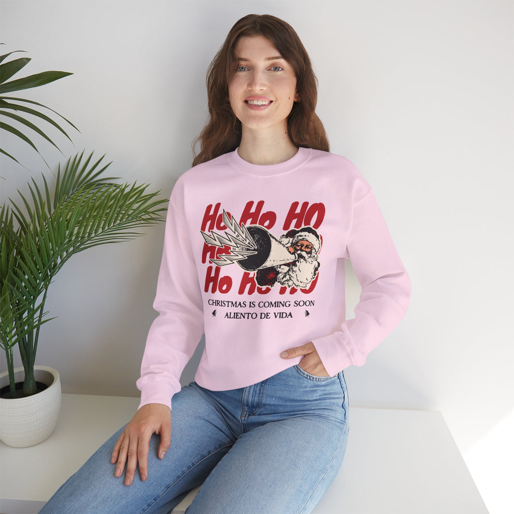 Ho Ho Ho’ Holiday Season - (UNISEX) Cozy Crewneck Sweatshirt - Aliento De Vida