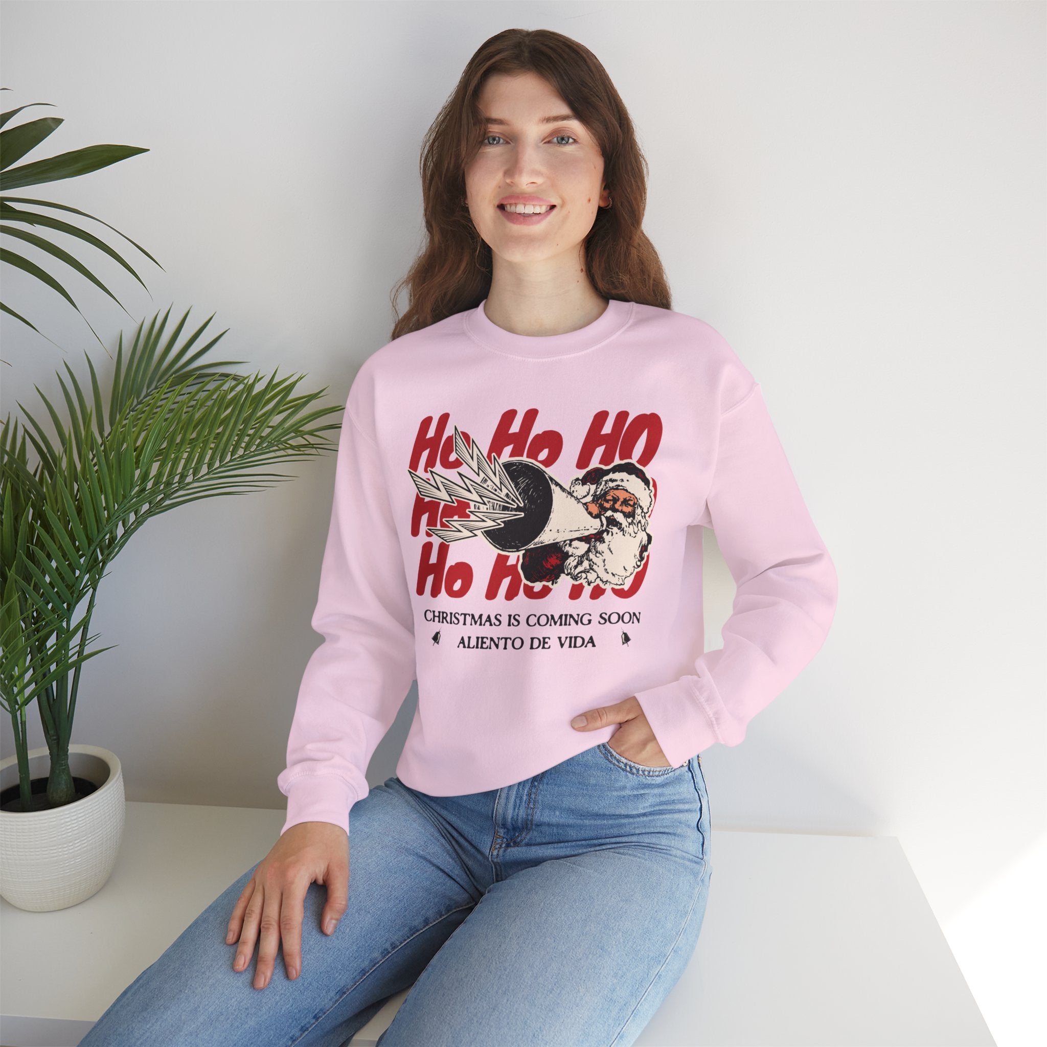 Ho Ho Ho’ Holiday Season - (UNISEX) Cozy Crewneck Sweatshirt - Aliento De Vida