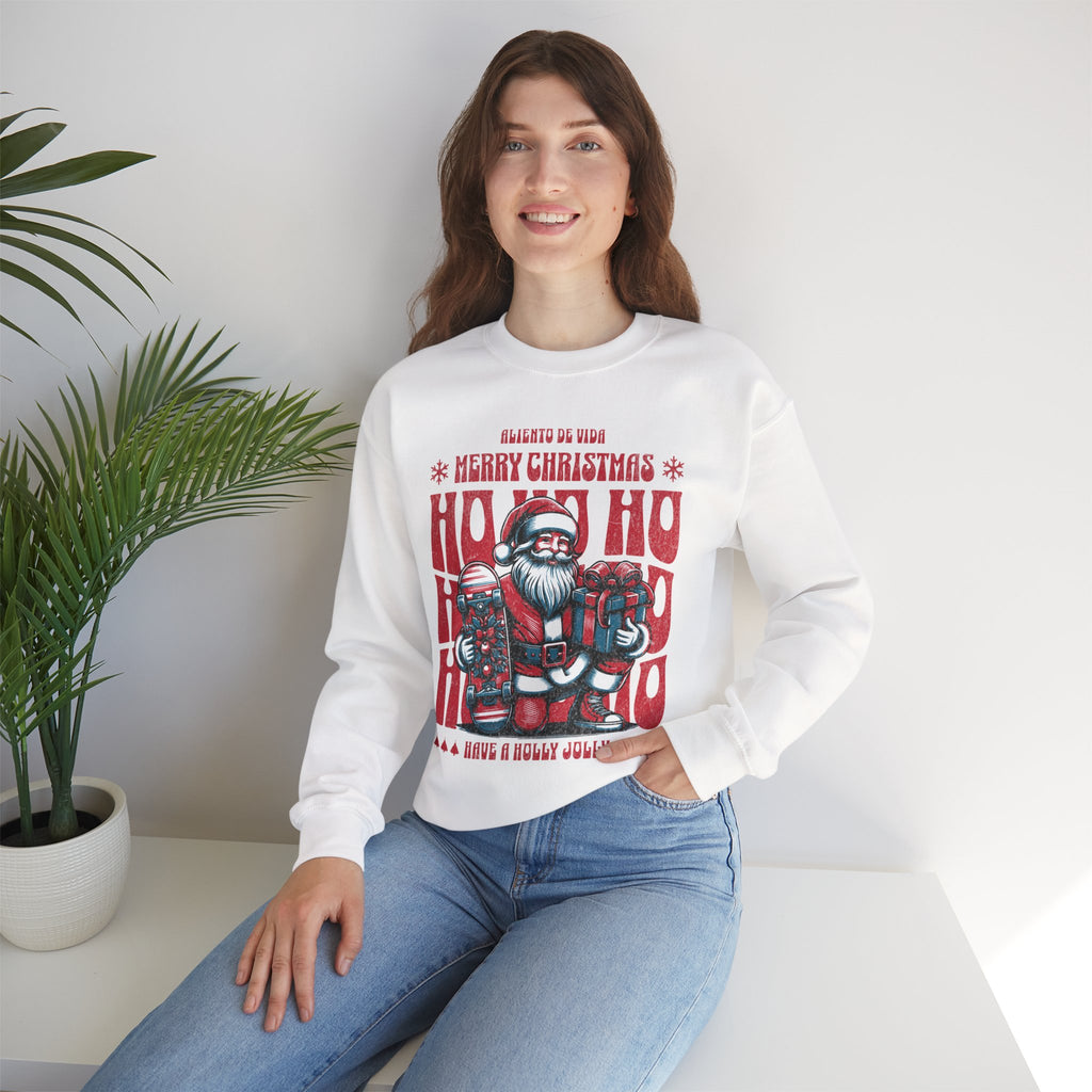 Naughty by Nature, Santa by Choice - (UNISEX) Cozy Crewneck Sweatshirt - Aliento De Vida