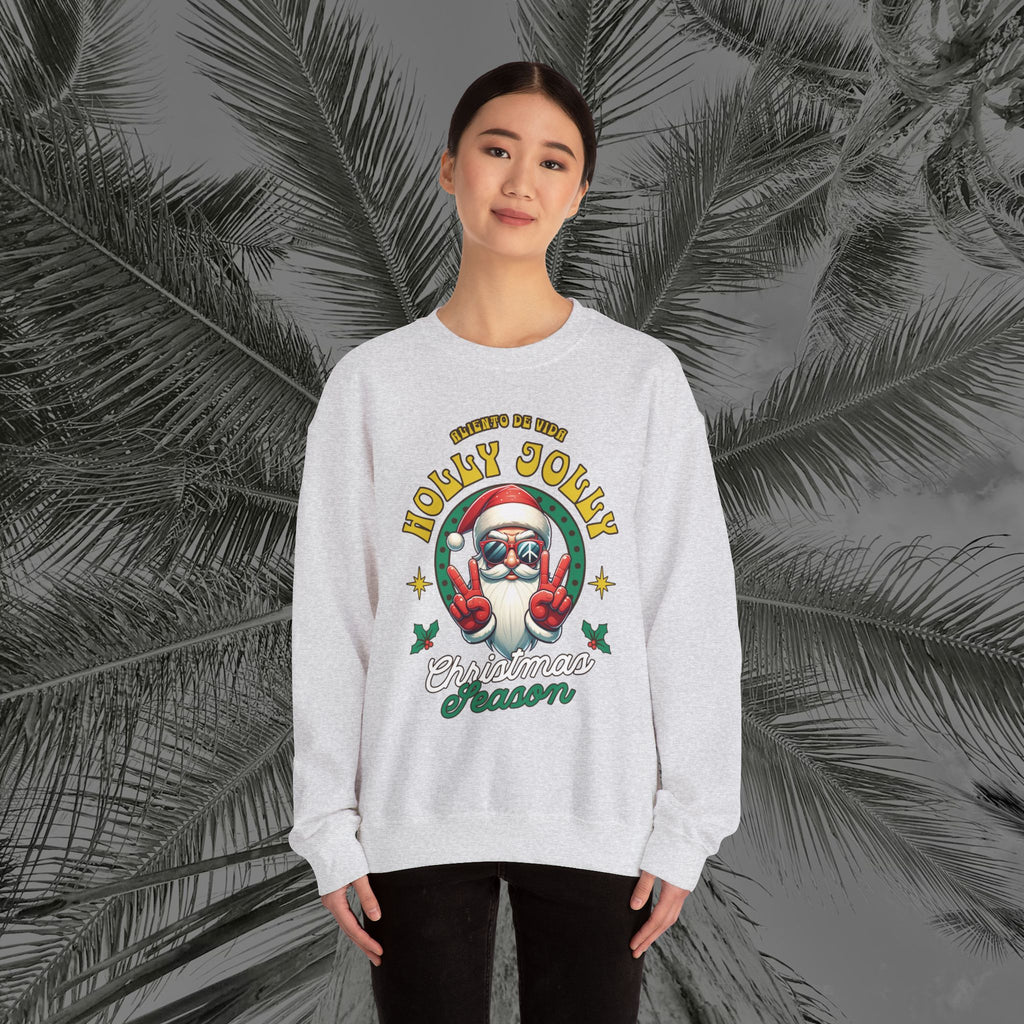 Peace Out, North Pole Edition - (UNSEX) Cozy Crewneck Sweatshirt – Aliento De Vida