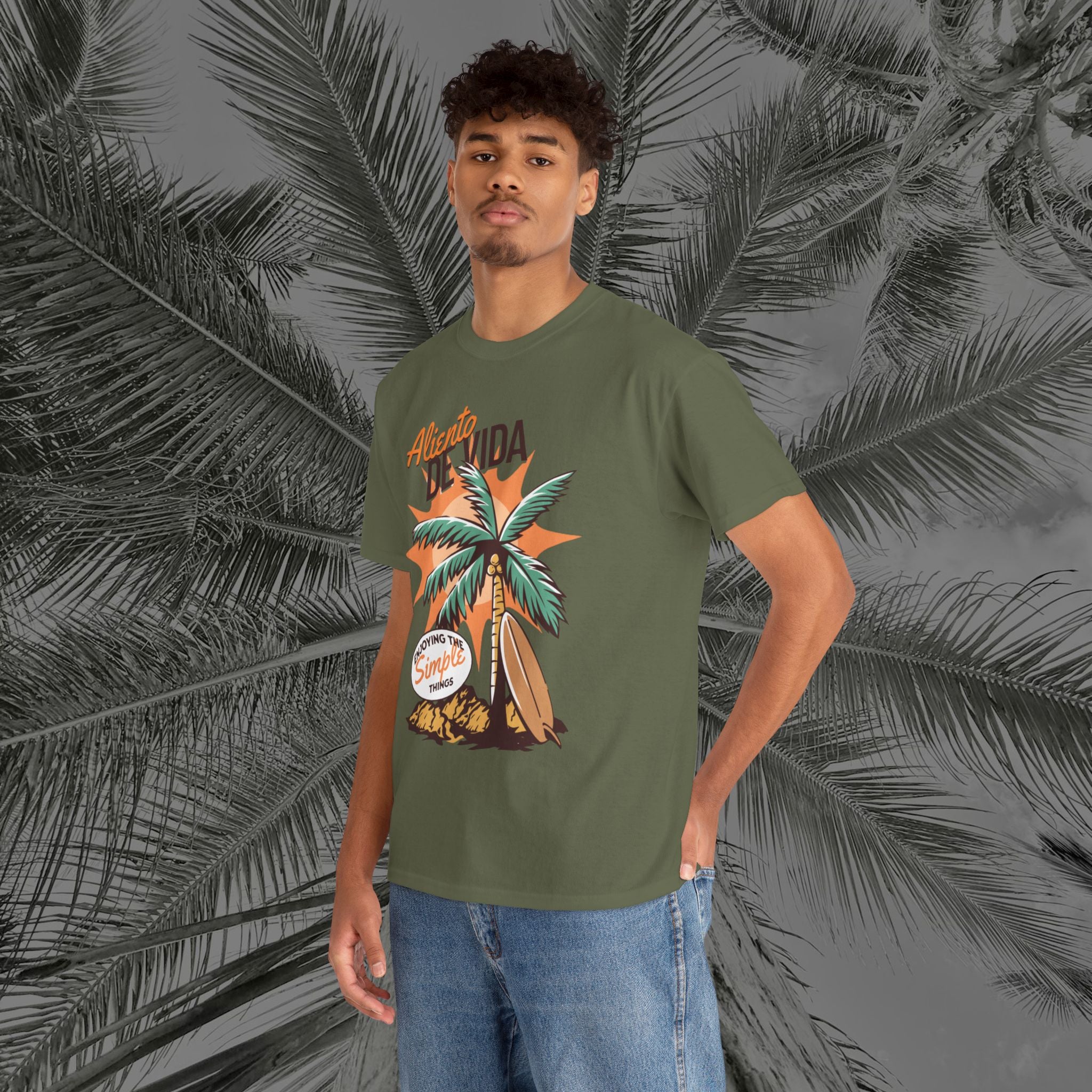 Pure Palm - (UNISEX) Heavy Cotton Tee - Aliento De Vida