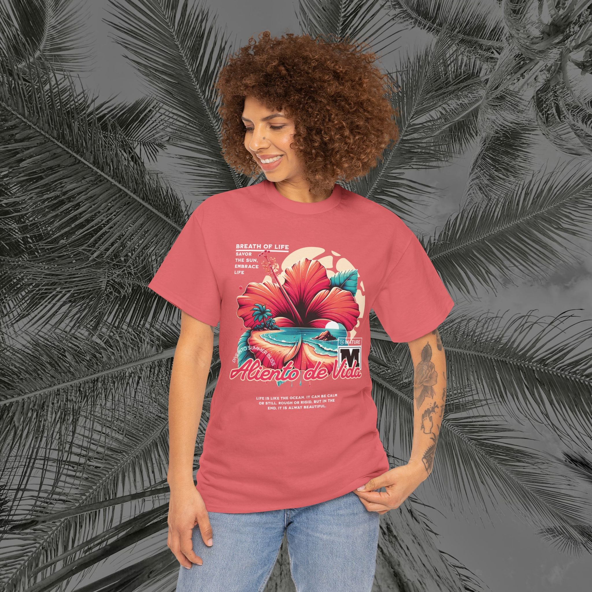 Breath Of Paradise - (UNISEX) Heavy Cotton T-Shirt - Aliento De Vida