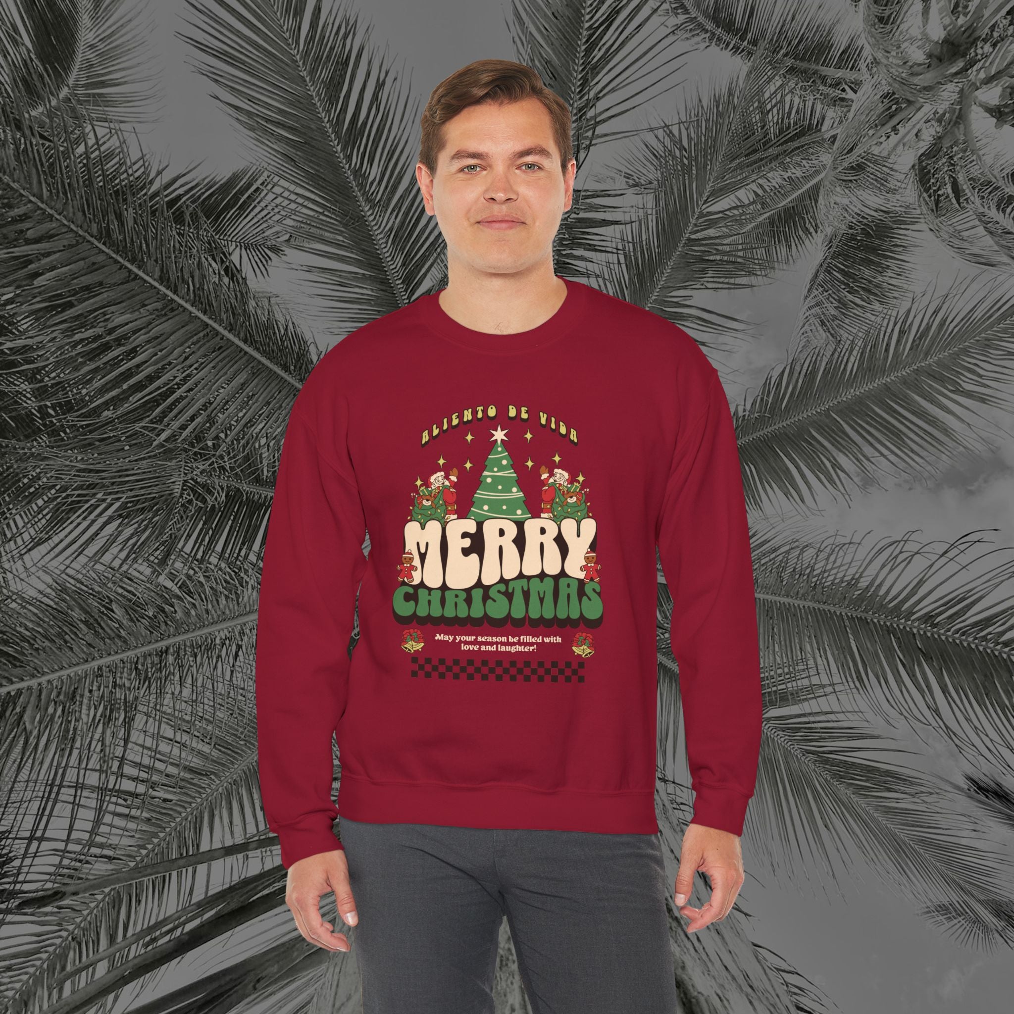 Retro Merry Magic- (UNISEX) Cozy Crewneck Sweatshirt - Aliento De Vida