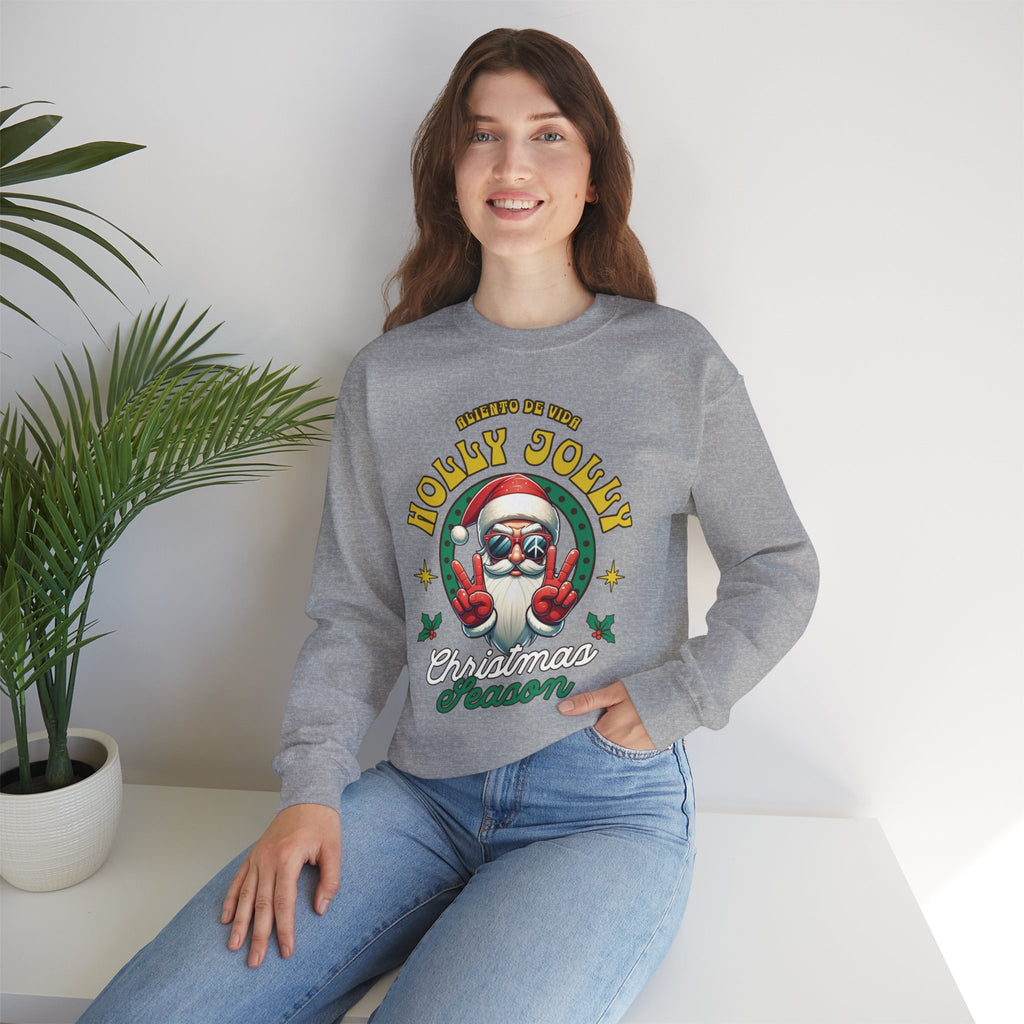 Peace Out, North Pole Edition - (UNSEX) Cozy Crewneck Sweatshirt – Aliento De Vida