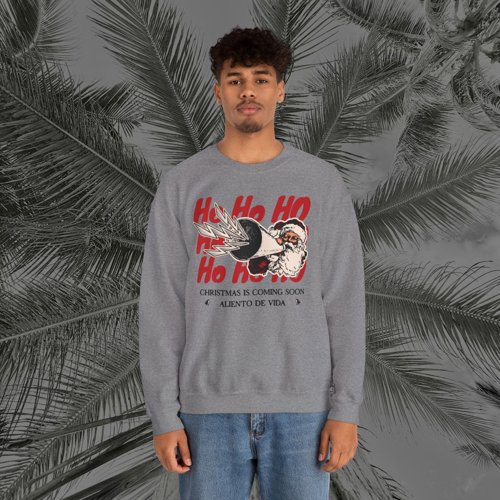 Ho Ho Ho’ Holiday Season - (UNISEX) Cozy Crewneck Sweatshirt - Aliento De Vida