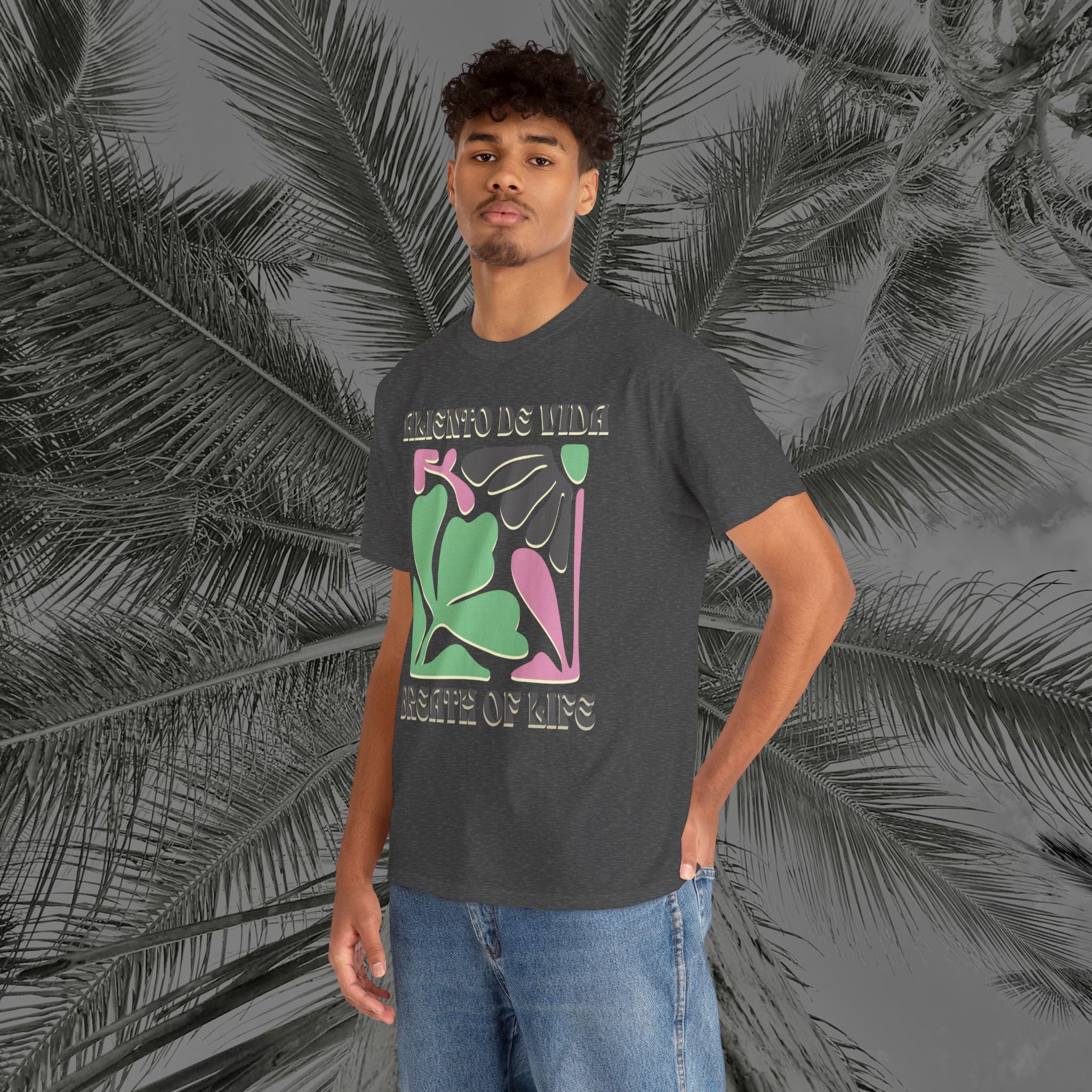 One Breath, Infinite Bloom #2 - (UNISEX) Heavy Cotton T-Shirt - Aliento De Vida