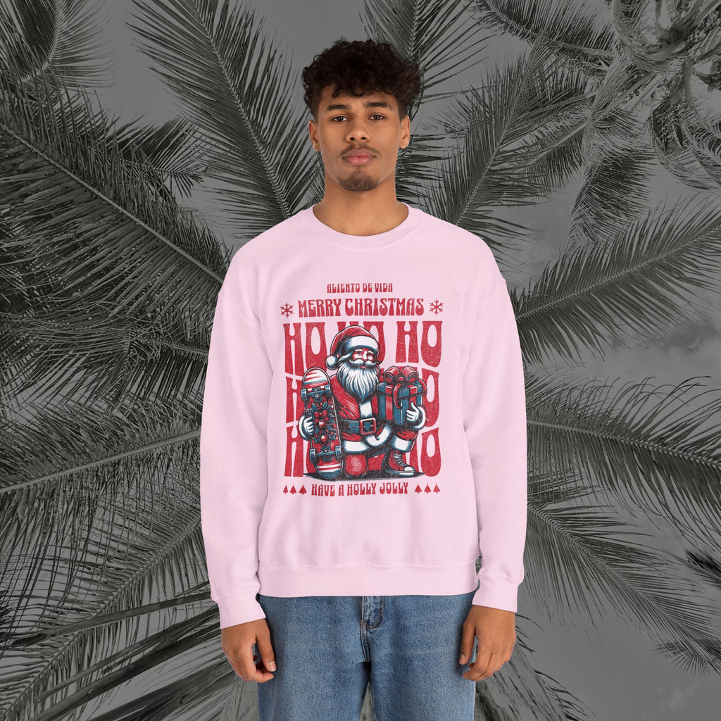 Naughty by Nature, Santa by Choice - (UNISEX) Cozy Crewneck Sweatshirt - Aliento De Vida
