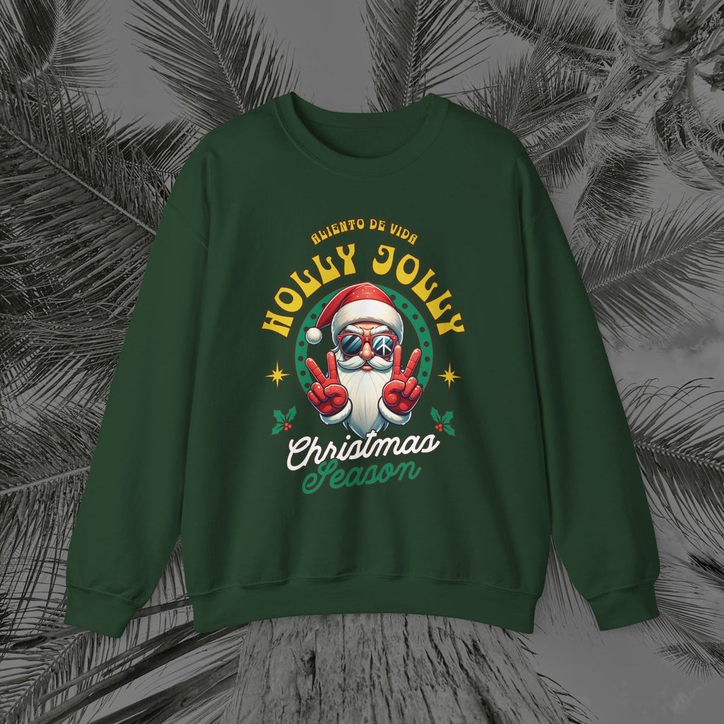 Peace Out, North Pole Edition - (UNSEX) Cozy Crewneck Sweatshirt – Aliento De Vida