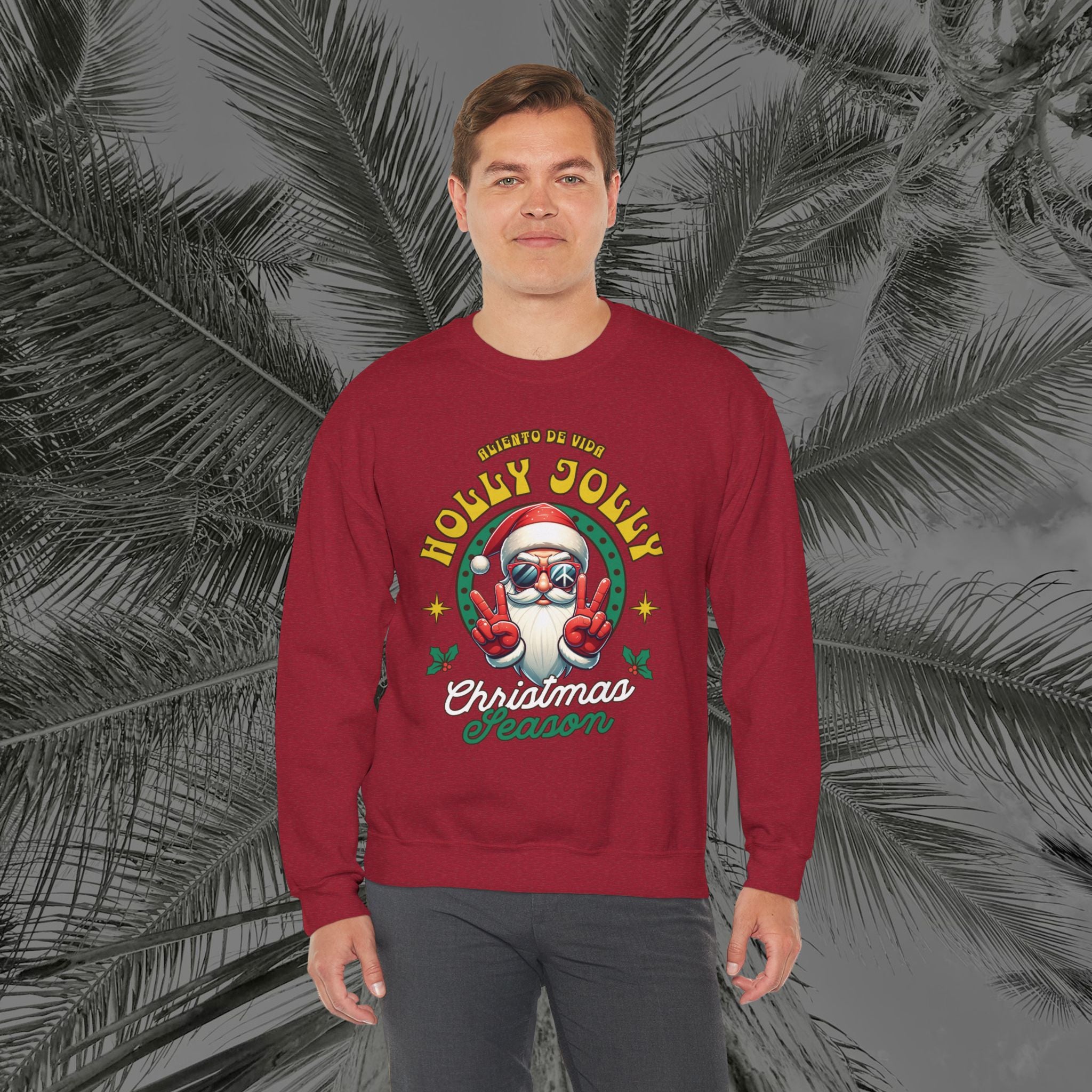 Peace Out, North Pole Edition - (UNSEX) Cozy Crewneck Sweatshirt – Aliento De Vida