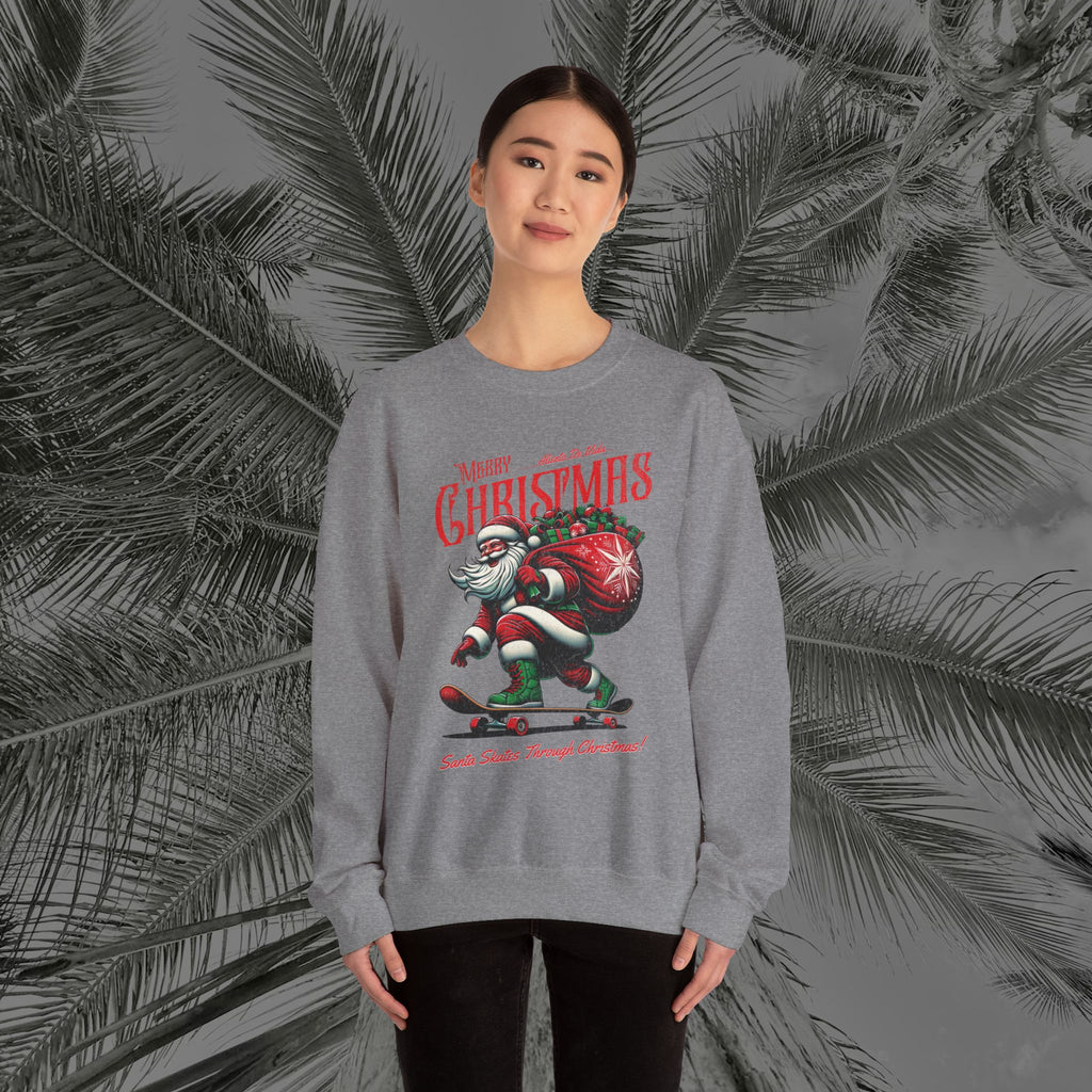 Merry Kickmas - (UNISEX) Cozy Crewneck Sweatshirt - Aliento De Vida