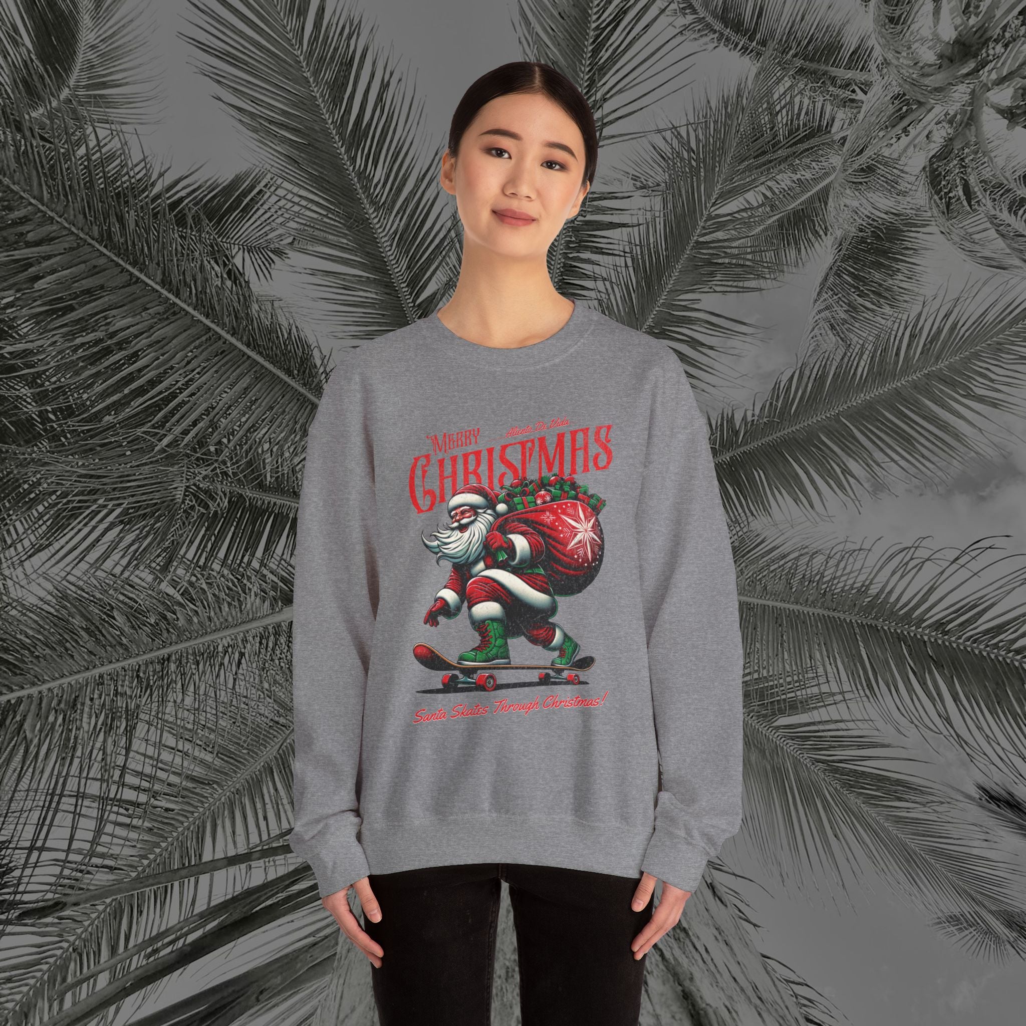 Merry Kickmas - (UNISEX) Cozy Crewneck Sweatshirt - Aliento De Vida