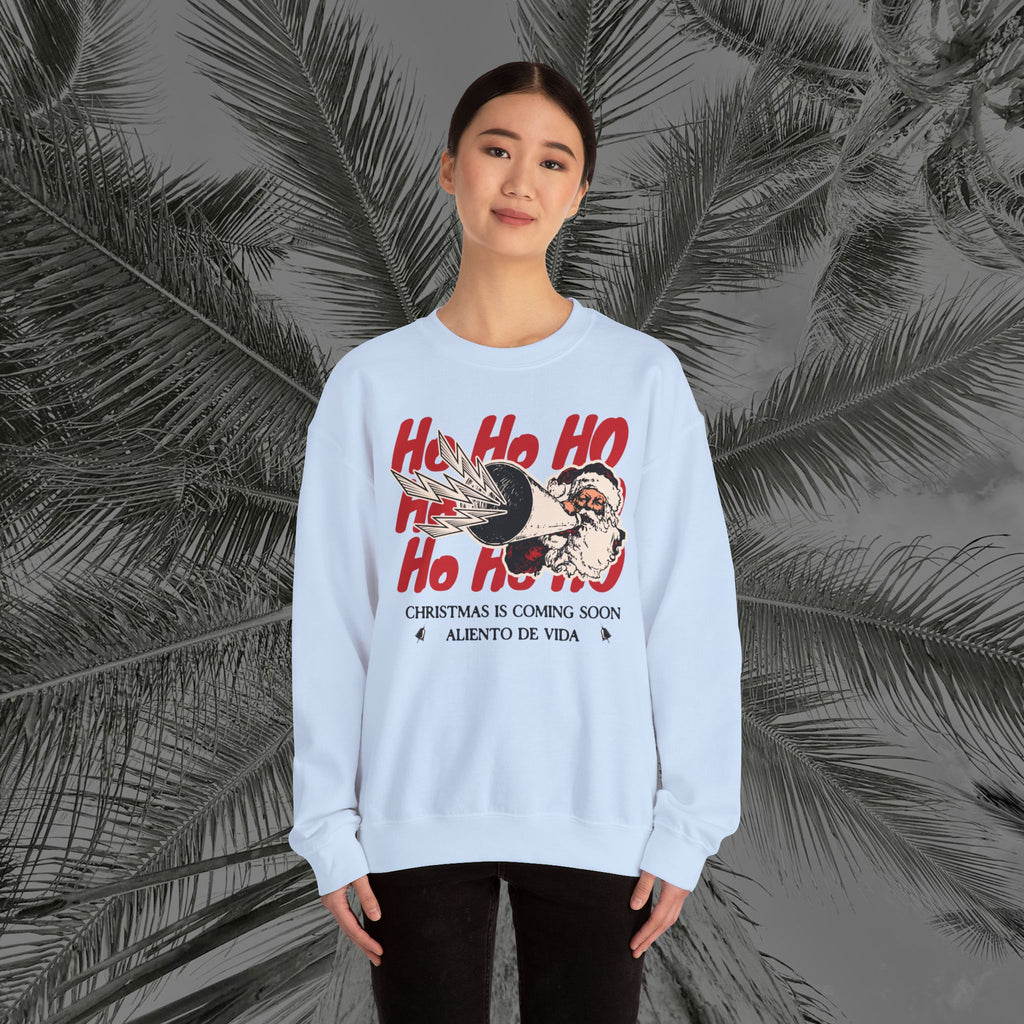 Ho Ho Ho’ Holiday Season - (UNISEX) Cozy Crewneck Sweatshirt - Aliento De Vida