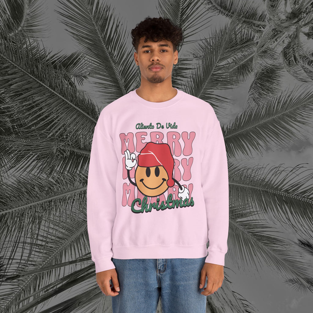 Happy Holidays - Cozy Crewneck Sweatshirt - Aliento De Vida