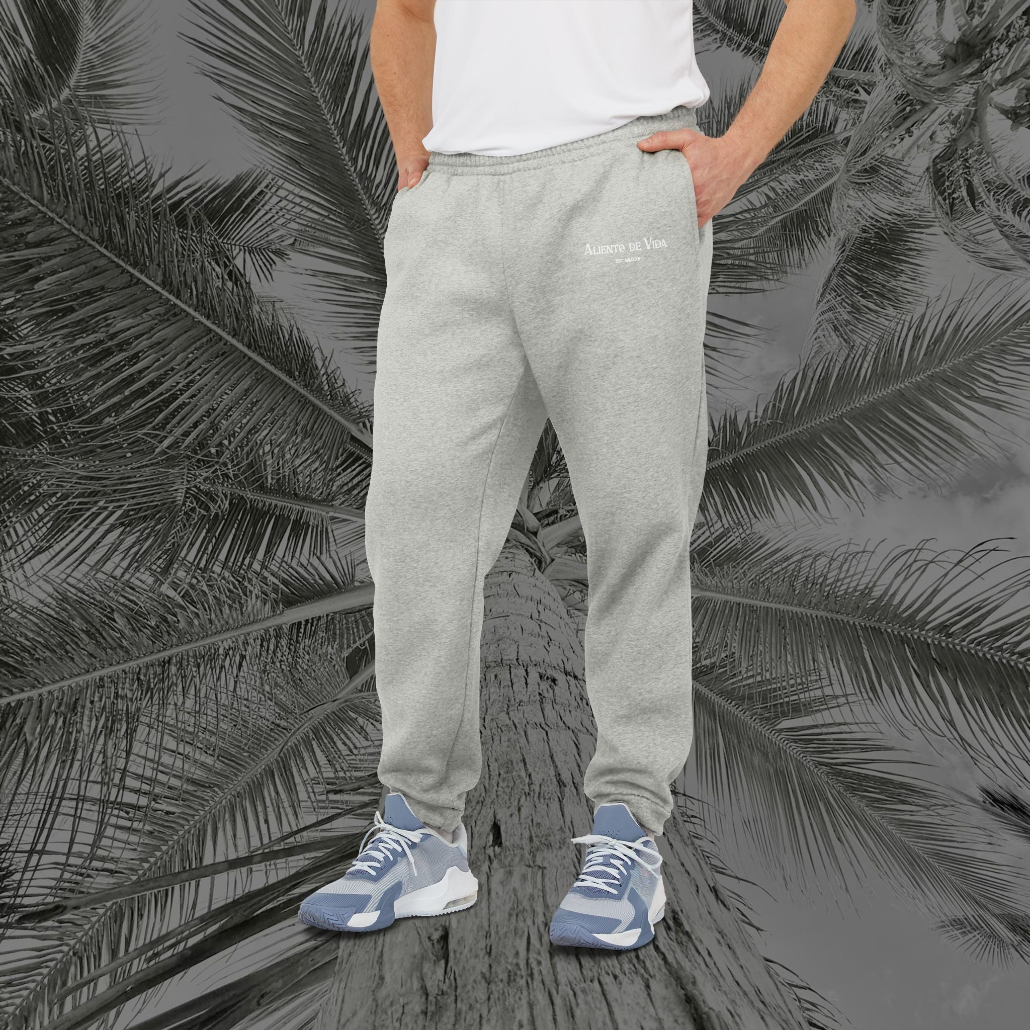 Aliento De Vida - (UNISEX) Adidas Fleece Joggers #2 (White)