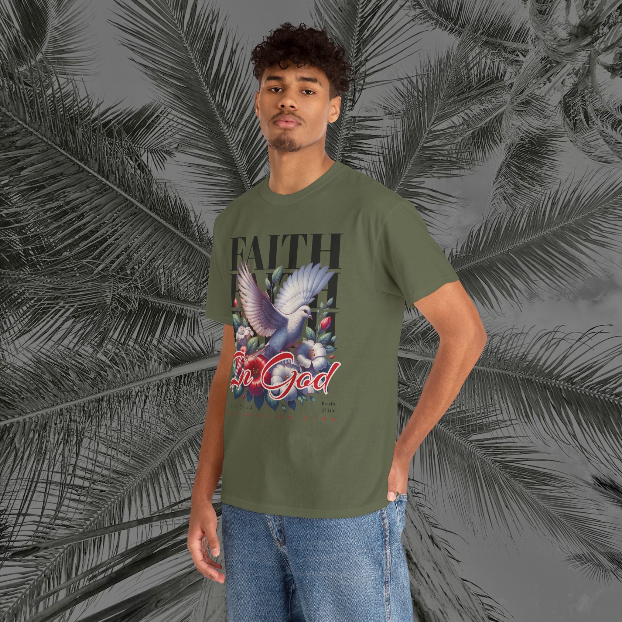 Wings of Grace - (UNISEX) Heavy Cotton Tee - Aliento De Vida