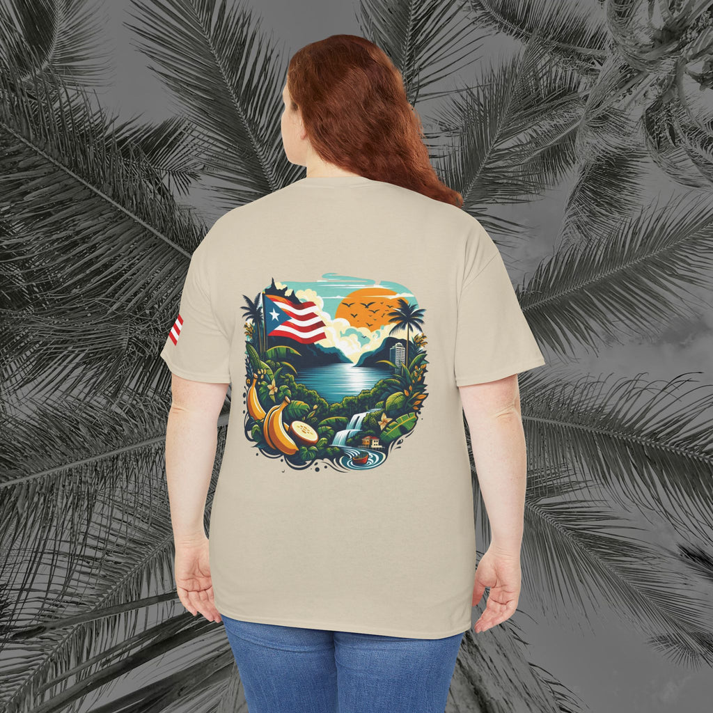Borikén Sunrise - PR COLLECTION - (UNISEX) Heavy Cotton Tee - Aliento De Vida