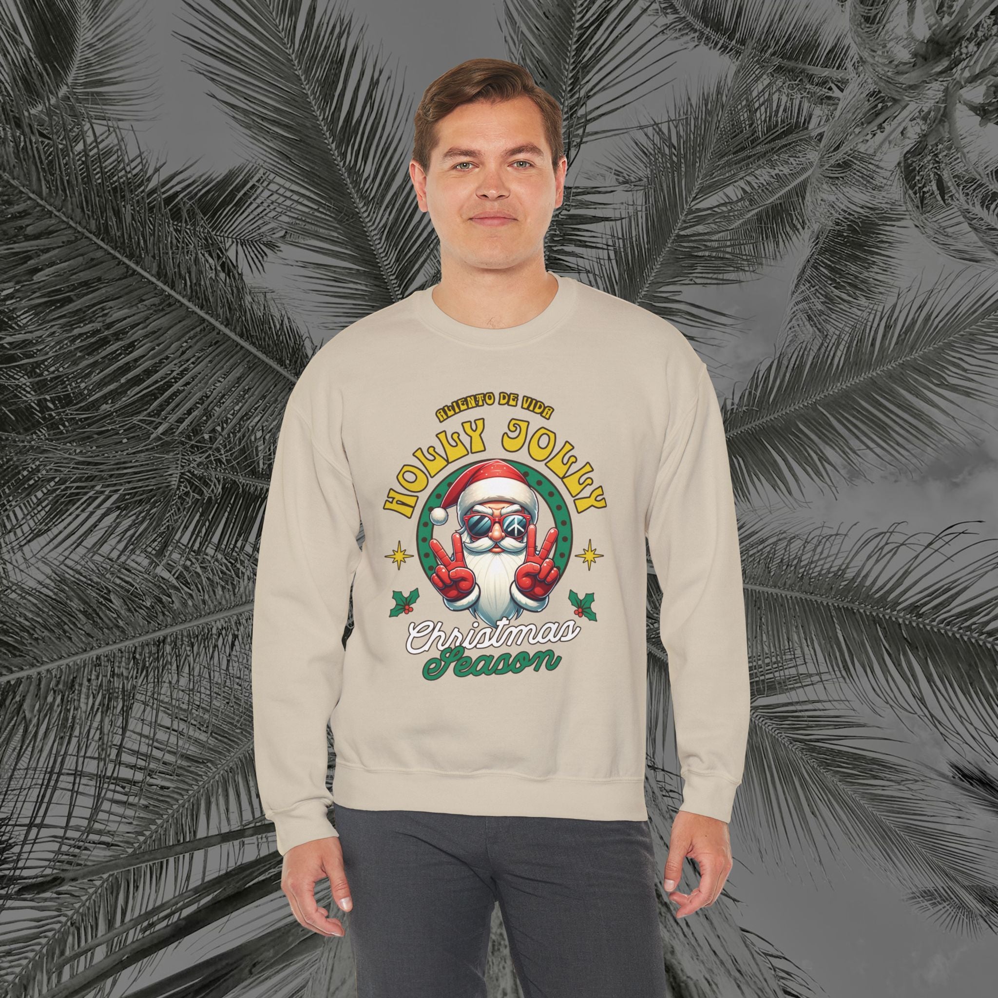 Peace Out, North Pole Edition - (UNSEX) Cozy Crewneck Sweatshirt – Aliento De Vida