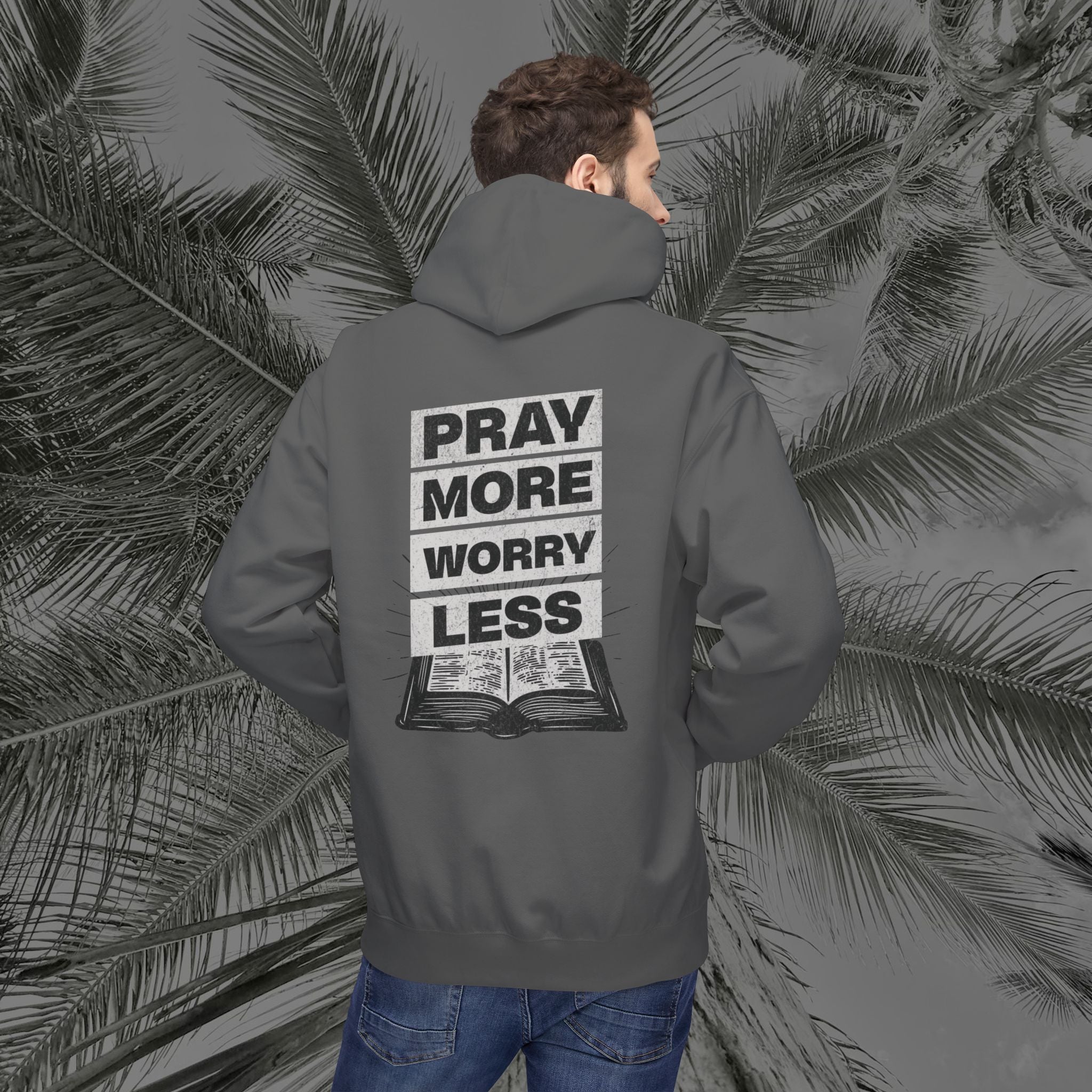 Peace Through Prayer - (UNISEX) Midweight Fleece Hoodie - Aliento De Vida