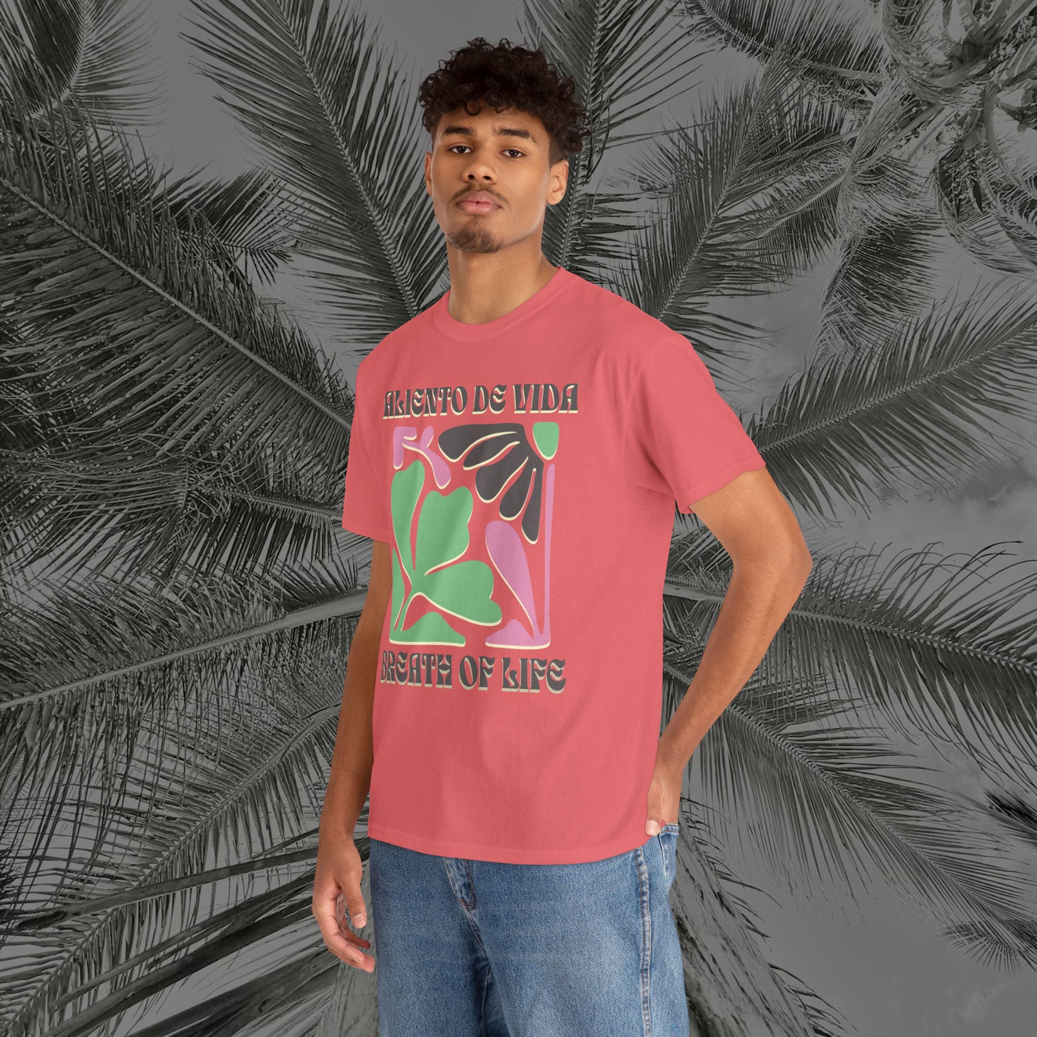 One Breath, Infinite Bloom #2 - (UNISEX) Heavy Cotton T-Shirt - Aliento De Vida