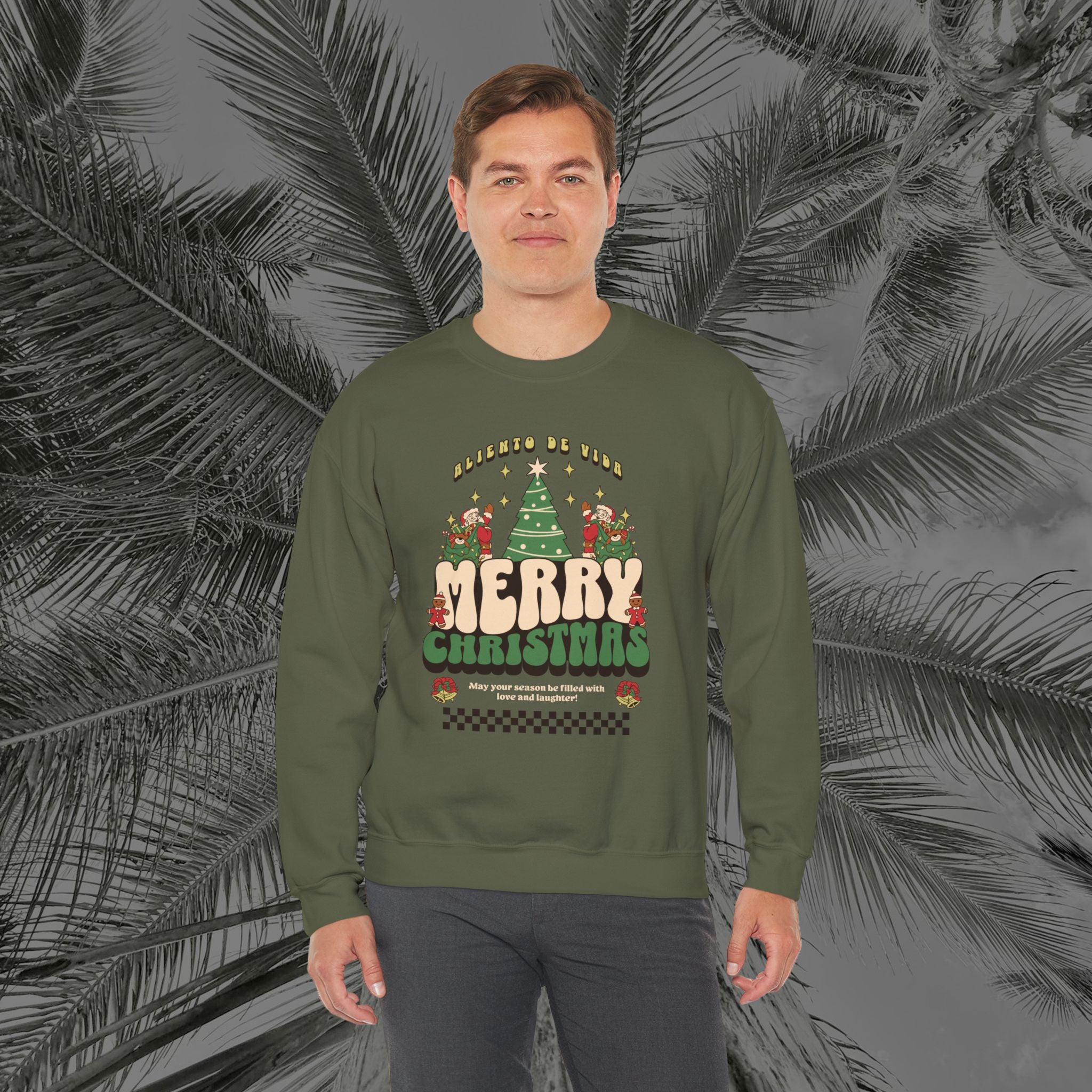 Retro Merry Magic- (UNISEX) Cozy Crewneck Sweatshirt - Aliento De Vida