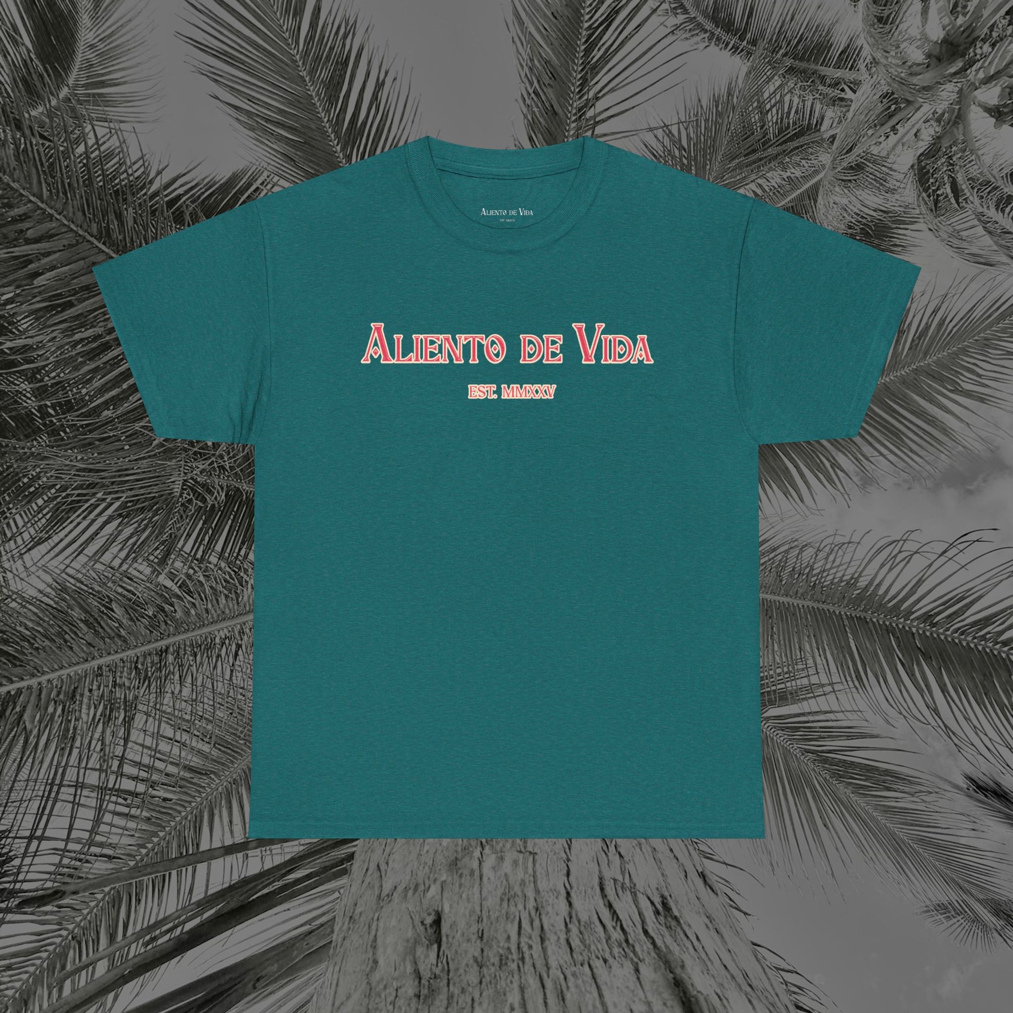 Breath Of Paradise - (UNISEX) Heavy Cotton T-Shirt - Back Design - Aliento De Vida