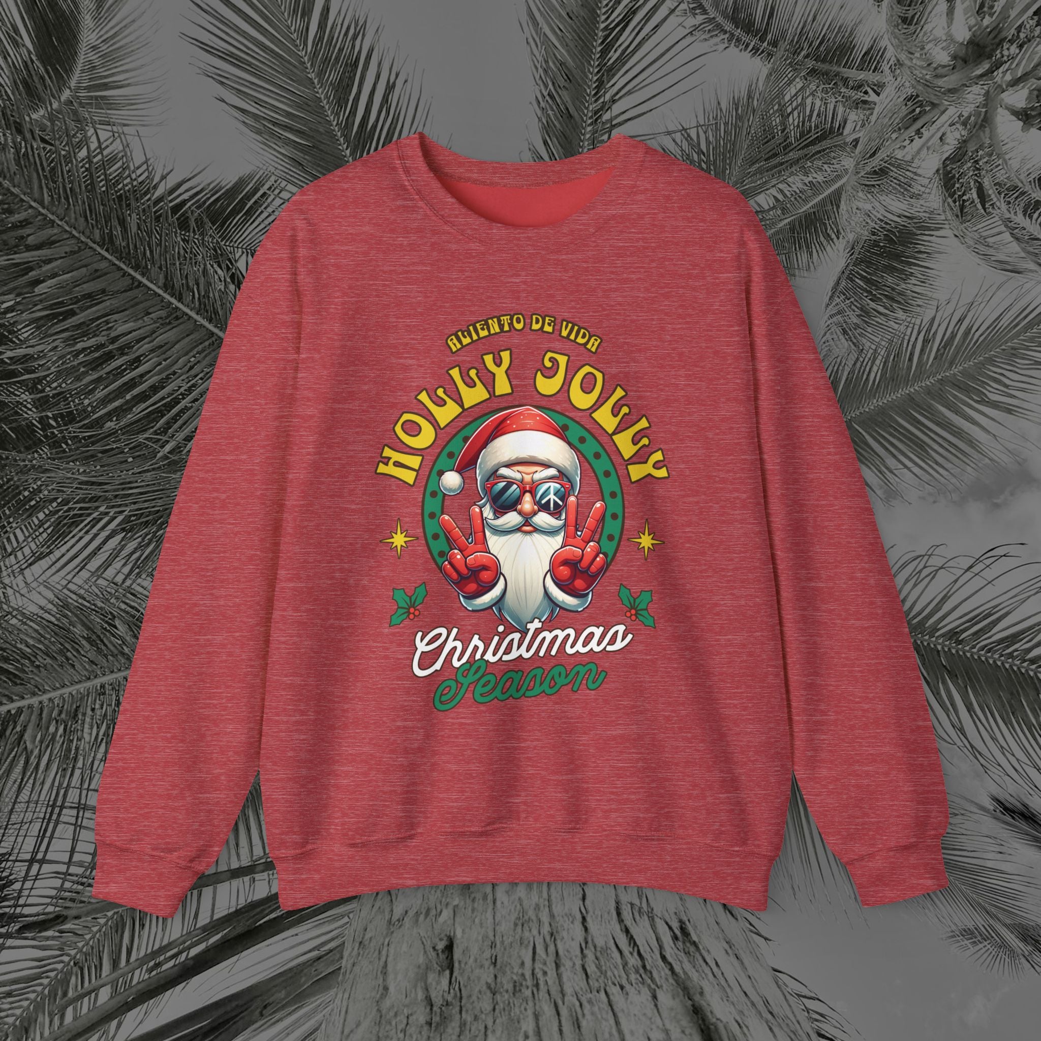 Peace Out, North Pole Edition - (UNSEX) Cozy Crewneck Sweatshirt – Aliento De Vida
