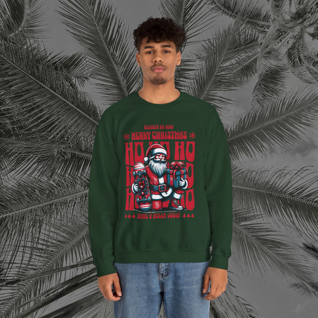Naughty by Nature, Santa by Choice - (UNISEX) Cozy Crewneck Sweatshirt - Aliento De Vida