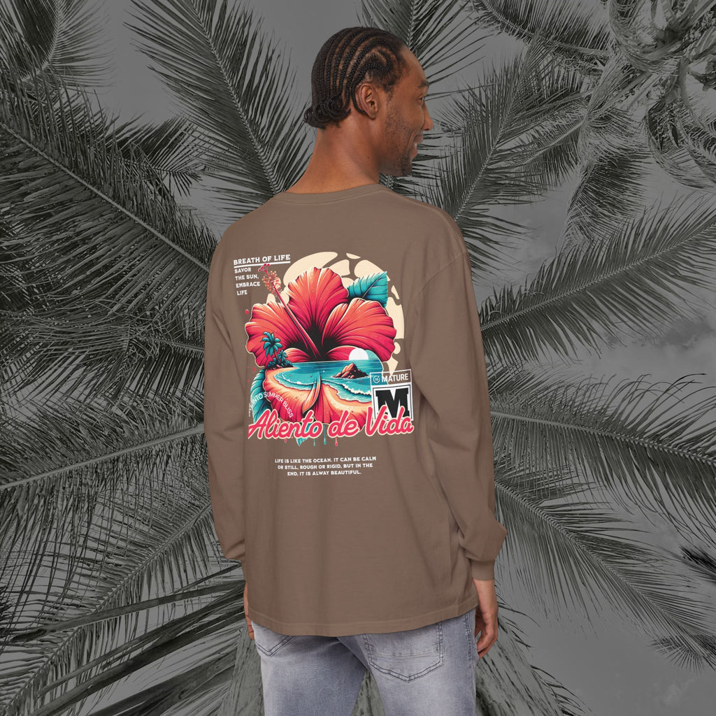 Breath Of Paradise - (UNISEX) Long Sleeve Shirt - Back Design - Aliento De Vida