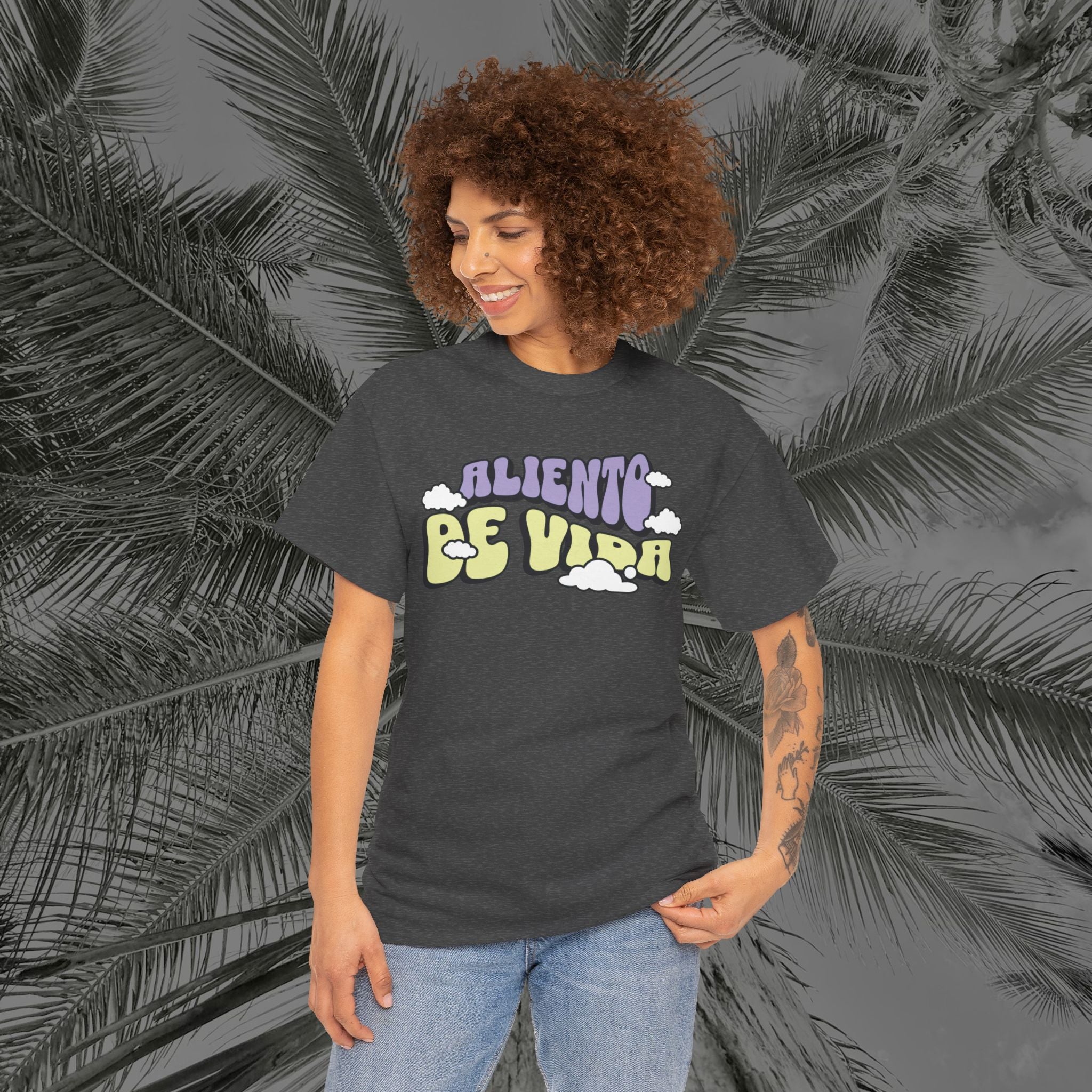 Clouds #1 - (UNISEX) Heavy Cotton T-Shirt - Aliento De Vida