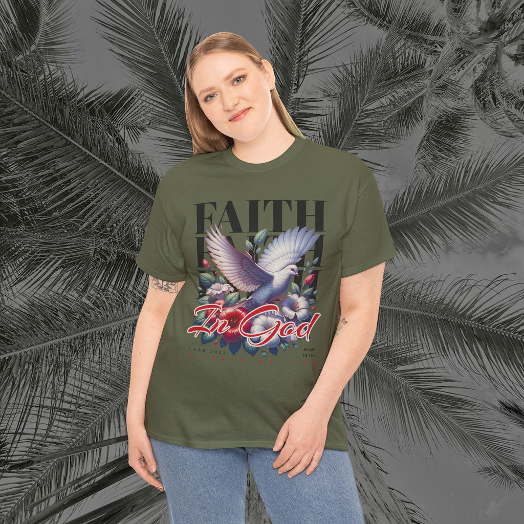 Wings of Grace - (UNISEX) Heavy Cotton Tee - Aliento De Vida