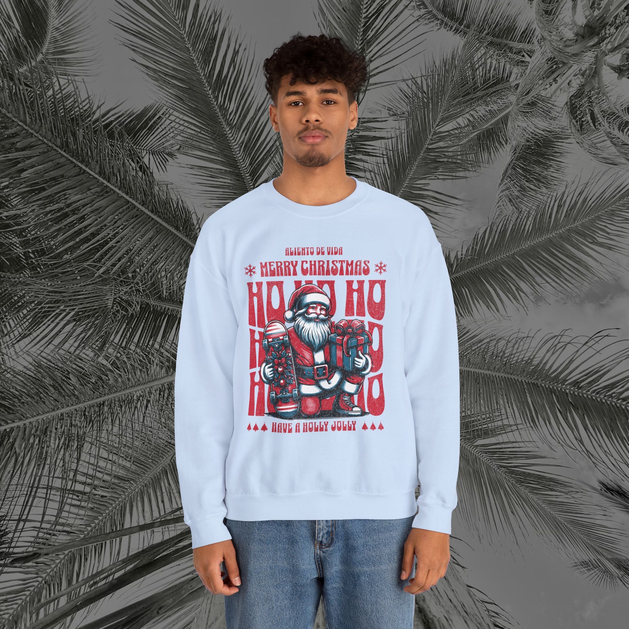 Naughty by Nature, Santa by Choice - (UNISEX) Cozy Crewneck Sweatshirt - Aliento De Vida