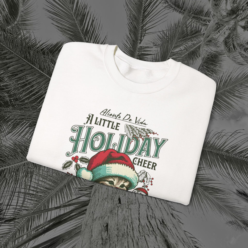 Merry Meowmas Cheer - (UNISEX) Cozy Crewneck Sweatshirt - Aliento De Vida