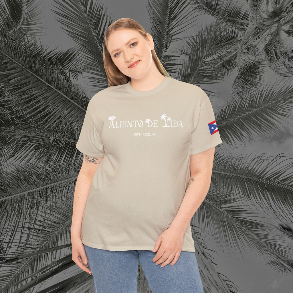 Borikén Sunrise - PR COLLECTION - (UNISEX) Heavy Cotton Tee - Aliento De Vida