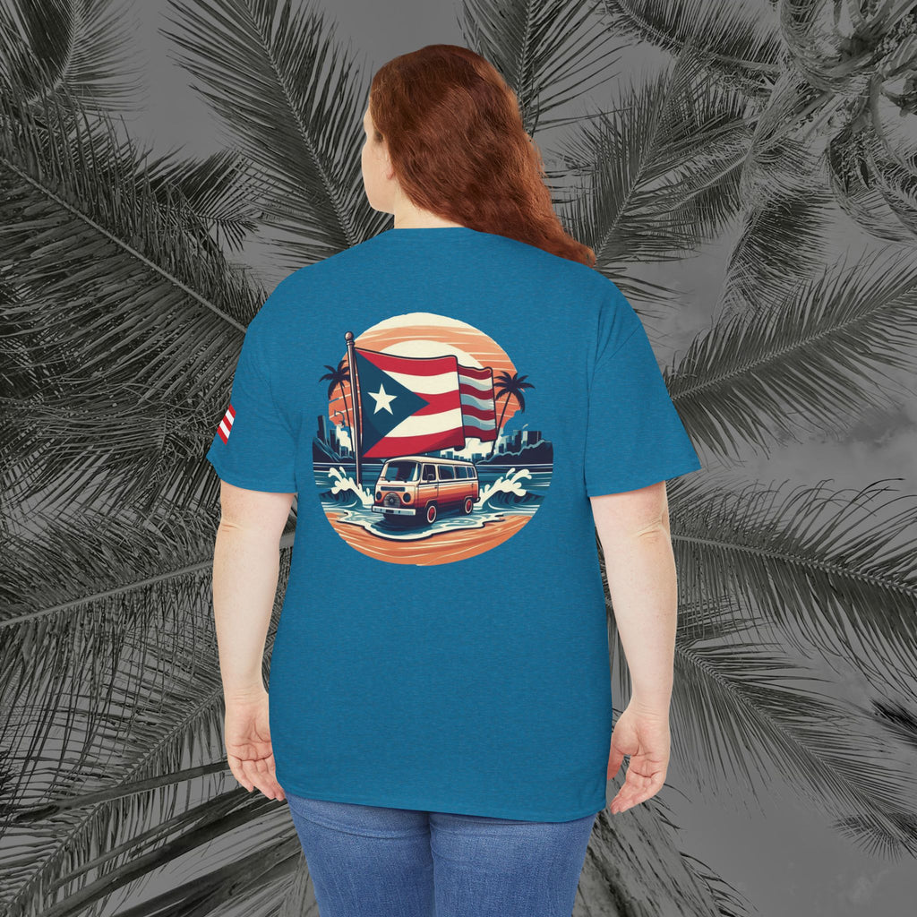 Island Cruiser - PR COLLECTION - (UNISEX) Heavy Cotton Tee - Aliento De Vida