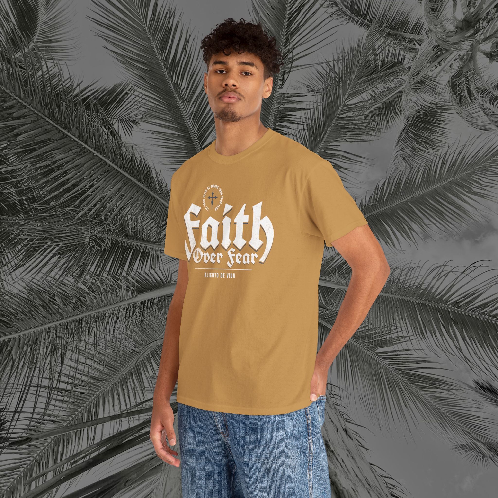 Faith Over Fear - (UNISEX) Heavy Cotton Tee - Aliento De Vida