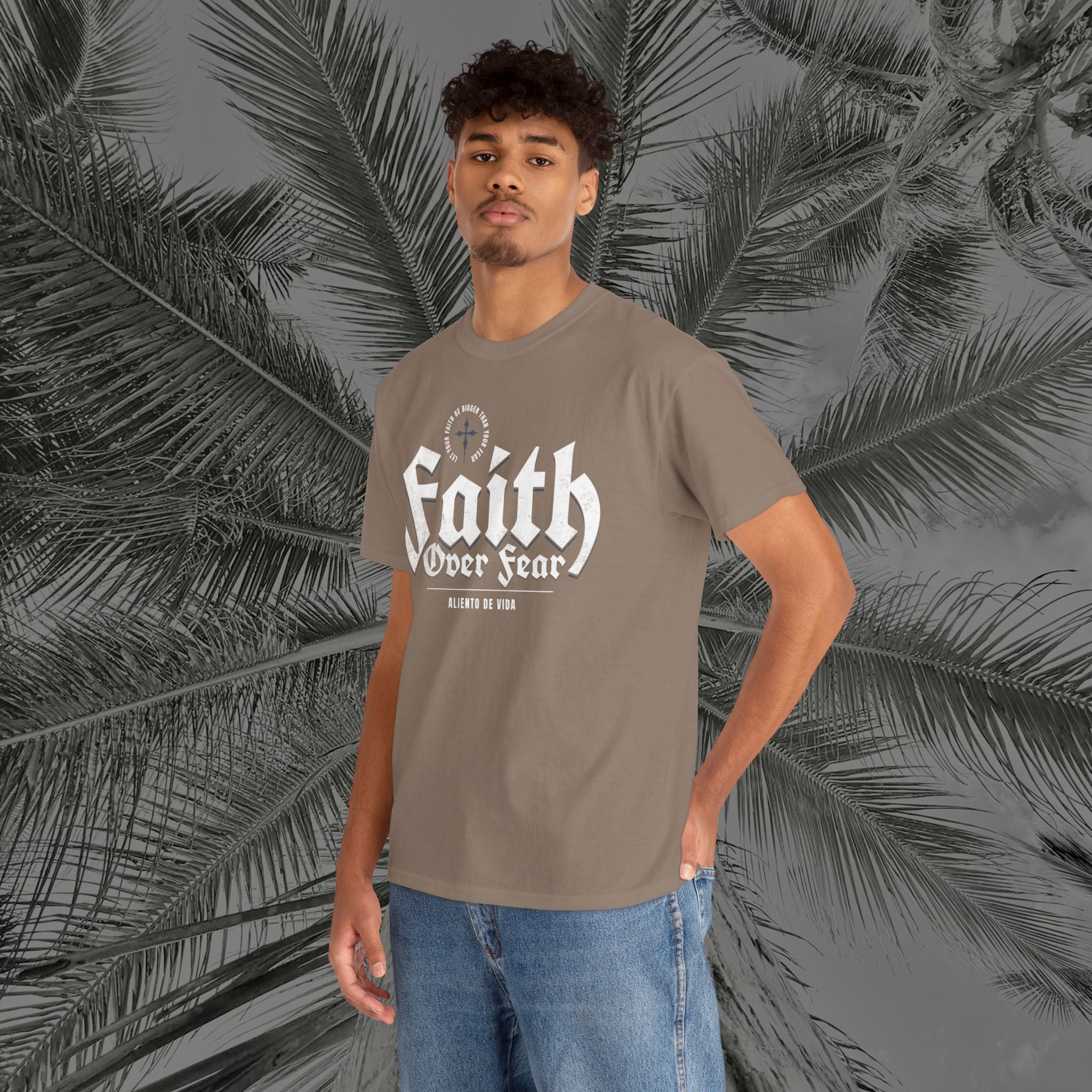 Faith Over Fear - (UNISEX) Heavy Cotton Tee - Aliento De Vida