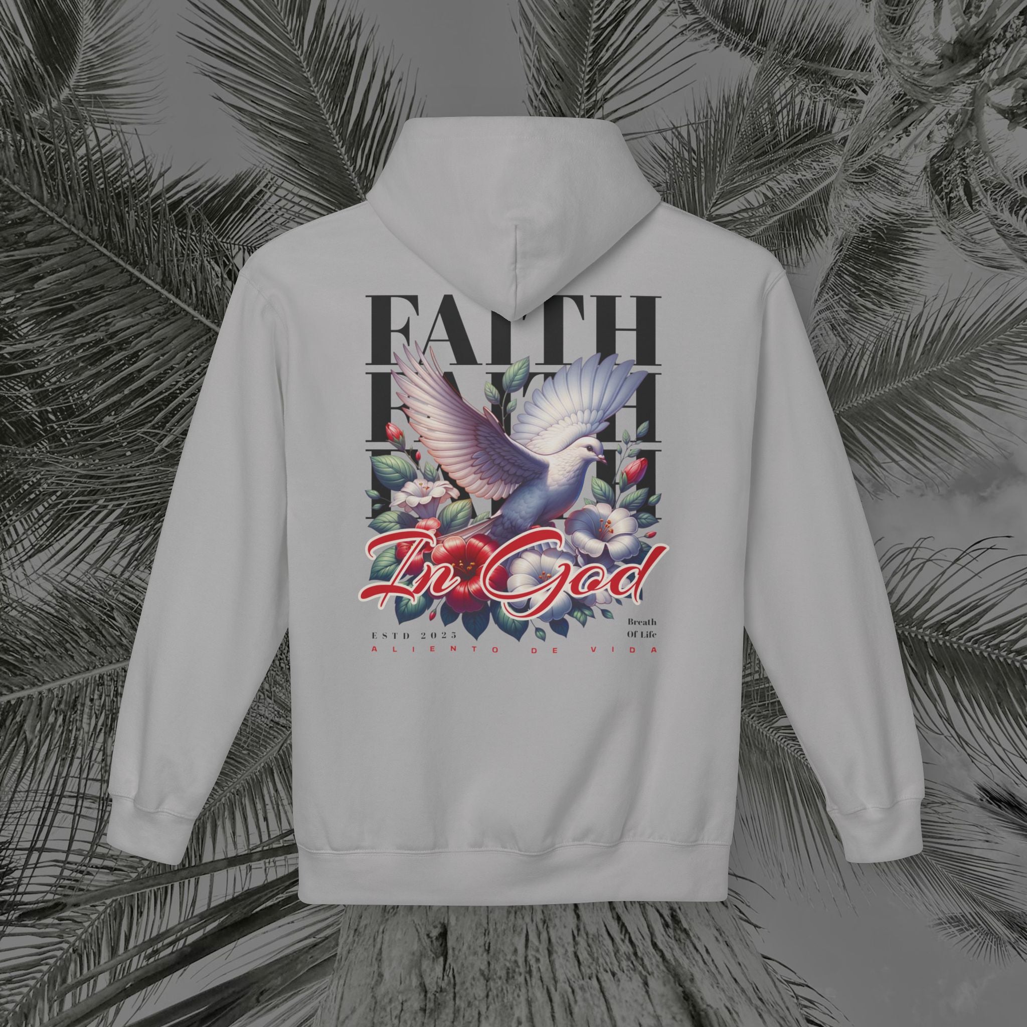 Wings of Grace - (UNISEX) Midweight Fleece Hoodie- Aliento De Vida