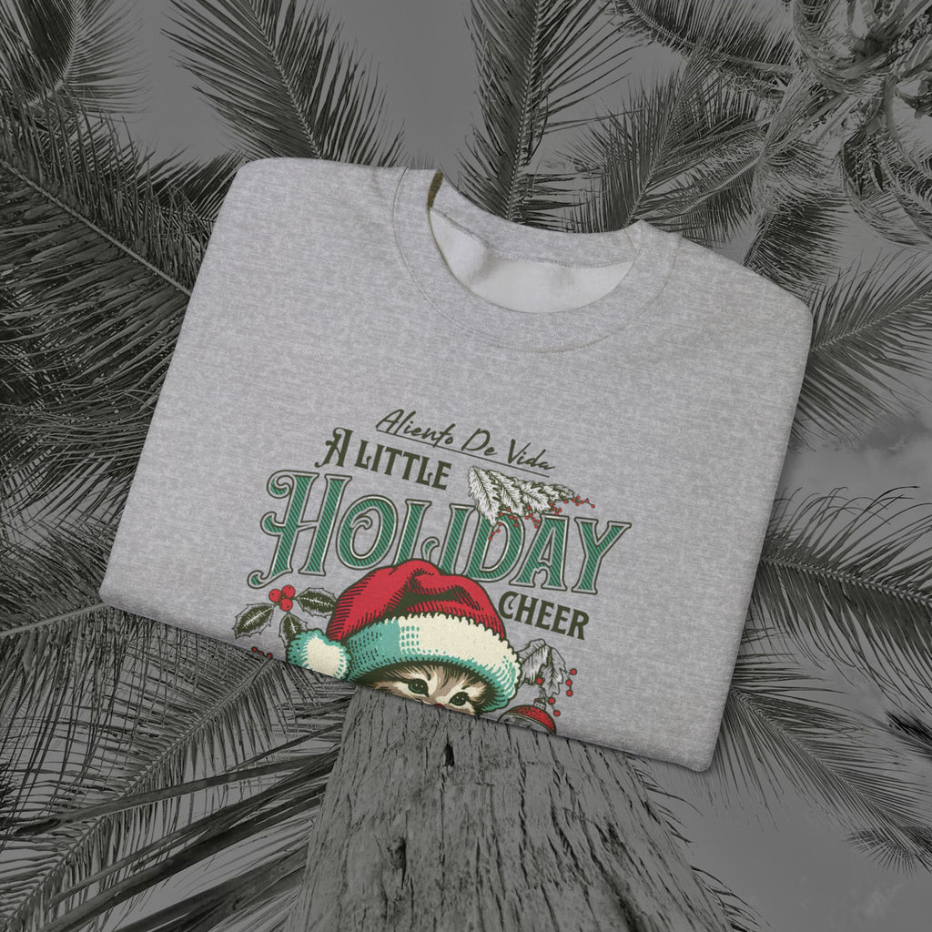 Merry Meowmas Cheer - (UNISEX) Cozy Crewneck Sweatshirt - Aliento De Vida