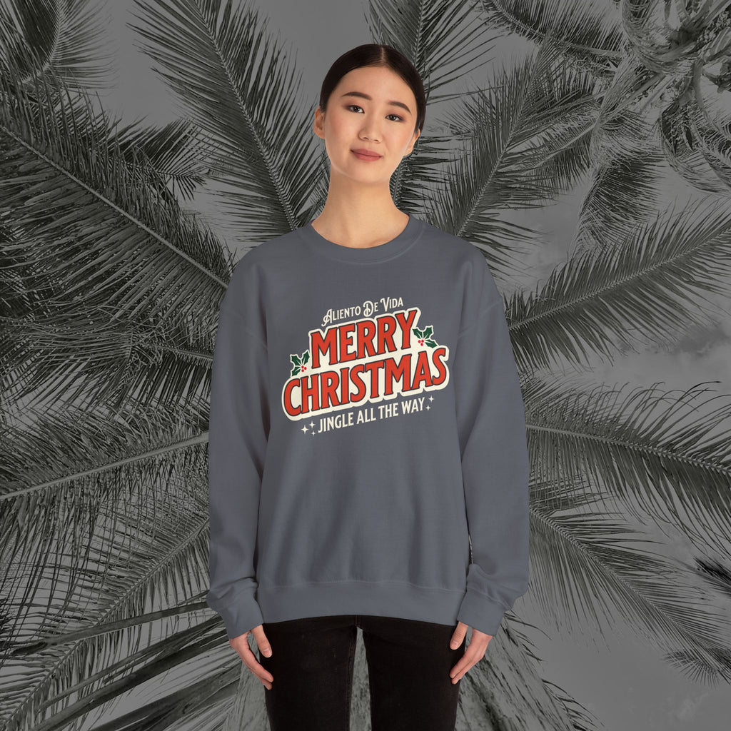 Merry Christmas - (UNISEX) Cozy Crewneck Sweatshirt - Aliento De Vida