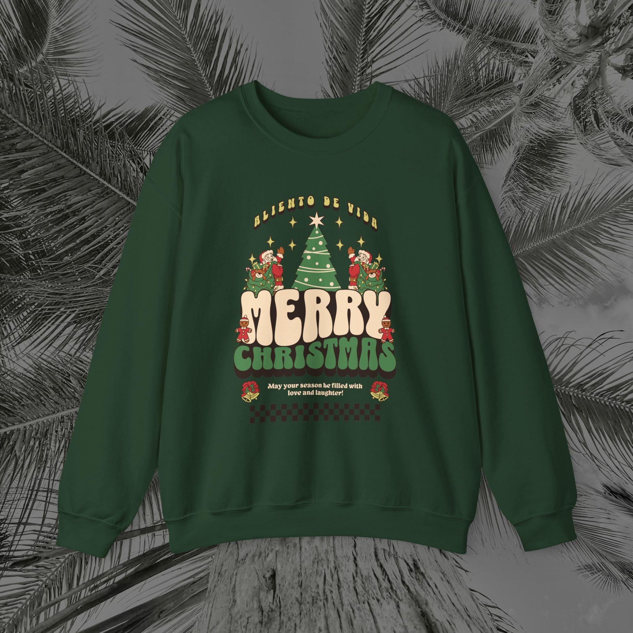 Retro Merry Magic- (UNISEX) Cozy Crewneck Sweatshirt - Aliento De Vida
