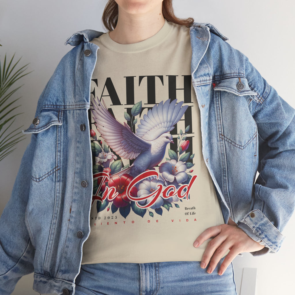 Wings of Grace - (UNISEX) Heavy Cotton Tee - Aliento De Vida