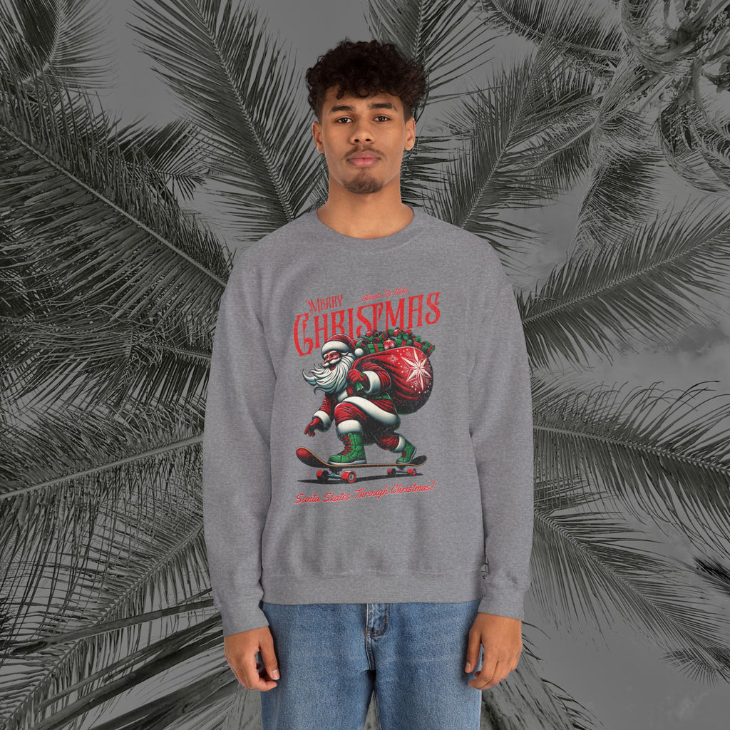 Merry Kickmas - (UNISEX) Cozy Crewneck Sweatshirt - Aliento De Vida