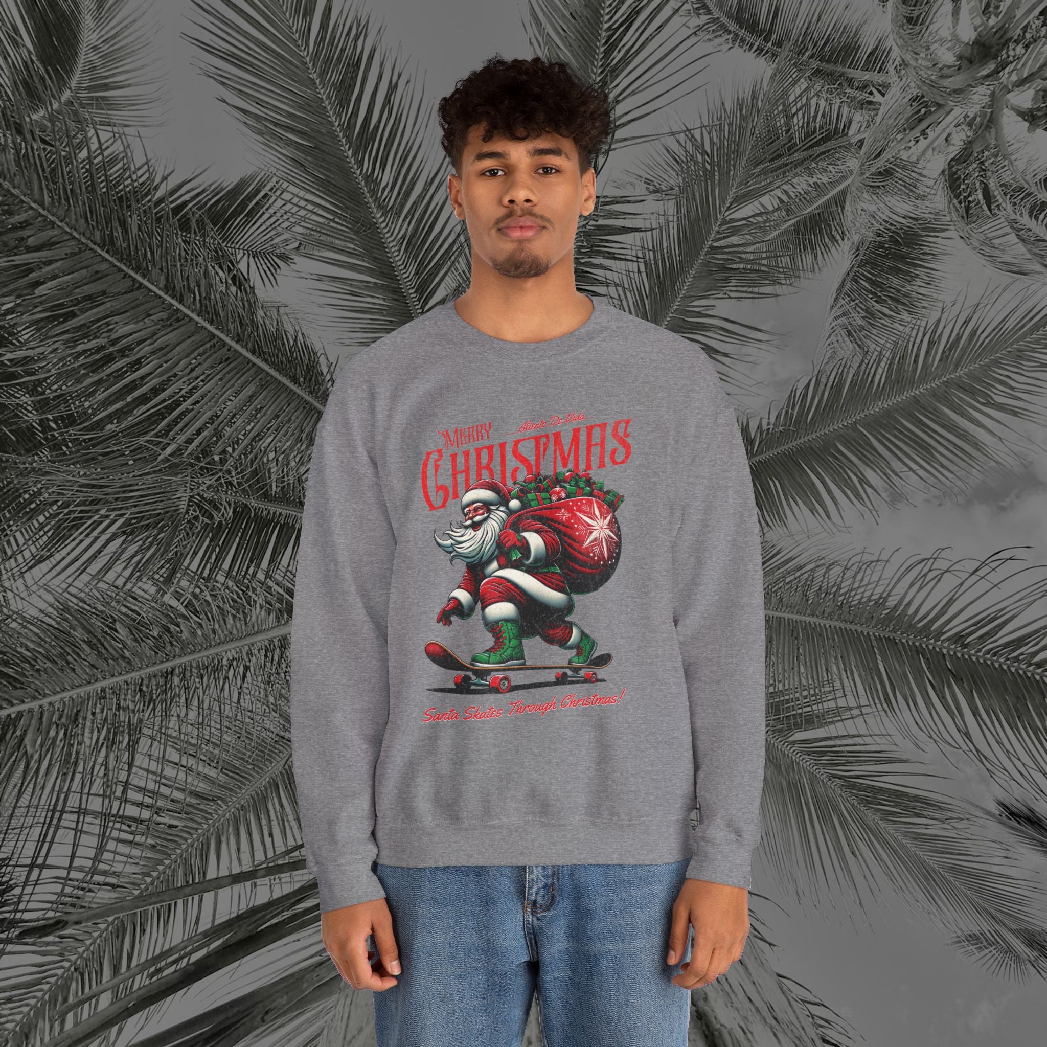 Merry Kickmas - (UNISEX) Cozy Crewneck Sweatshirt - Aliento De Vida