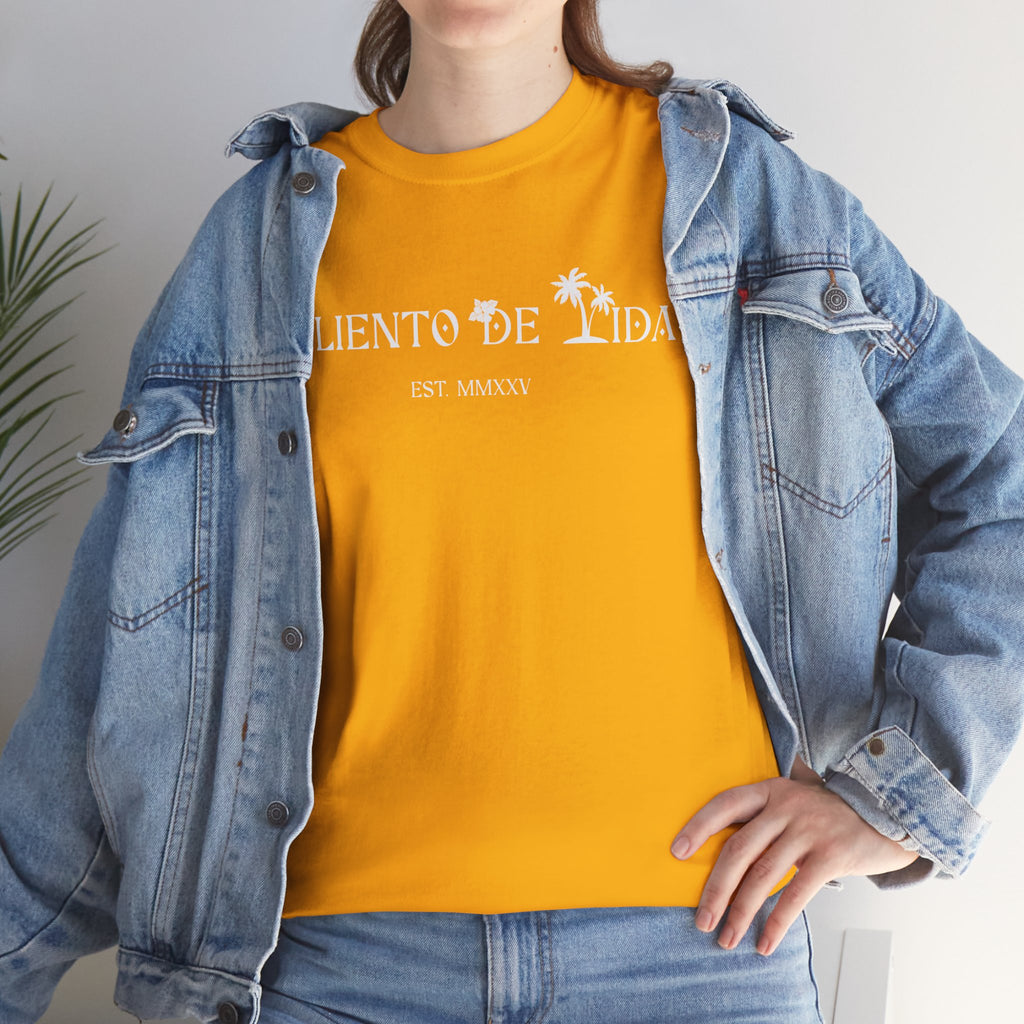 Crack Open A Unique Medalla - PR COLLECTION - (UNISEX) Heavy Cotton Tee - Aliento De Vida