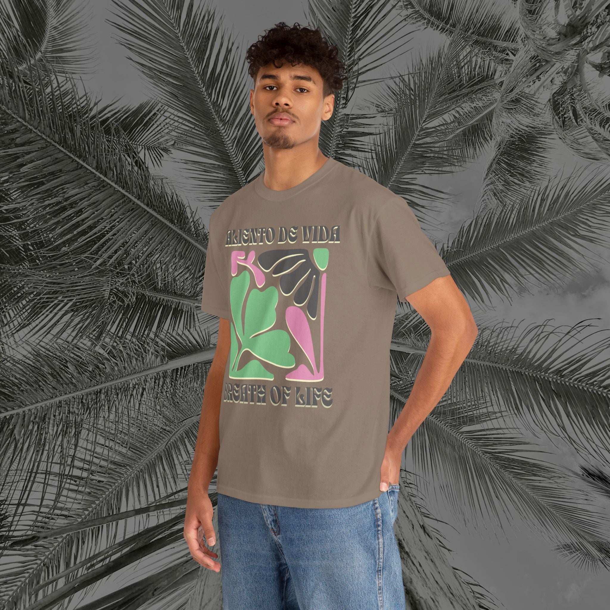 One Breath, Infinite Bloom #2 - (UNISEX) Heavy Cotton T-Shirt - Aliento De Vida