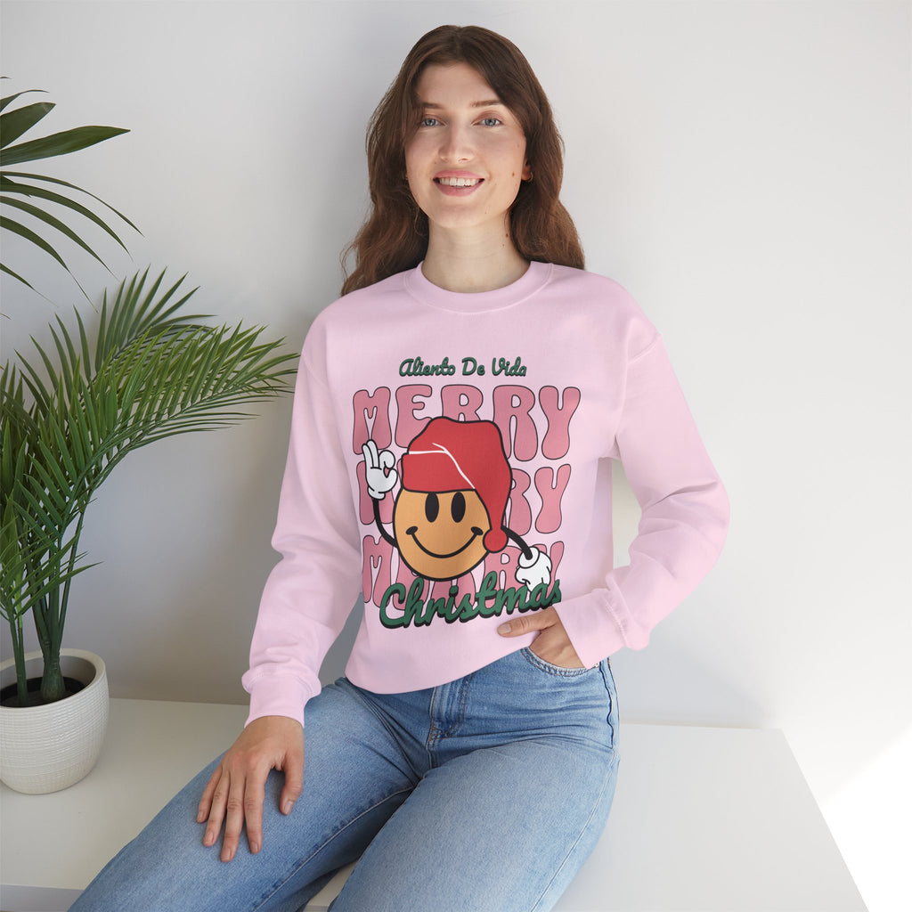 Happy Holidays - Cozy Crewneck Sweatshirt - Aliento De Vida