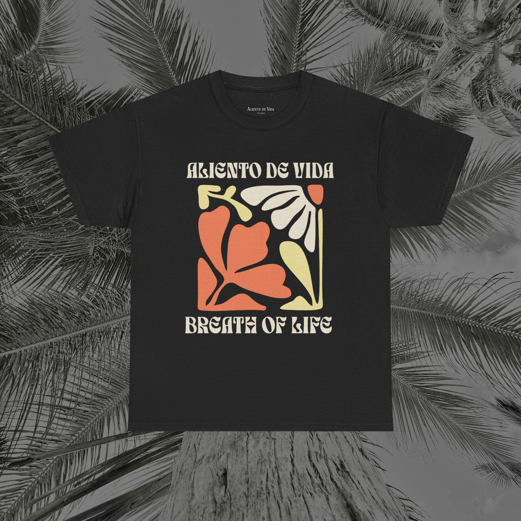 One Breath, Infinite Bloom - (UNISEX) Heavy Cotton T-Shirt - Aliento De Vida