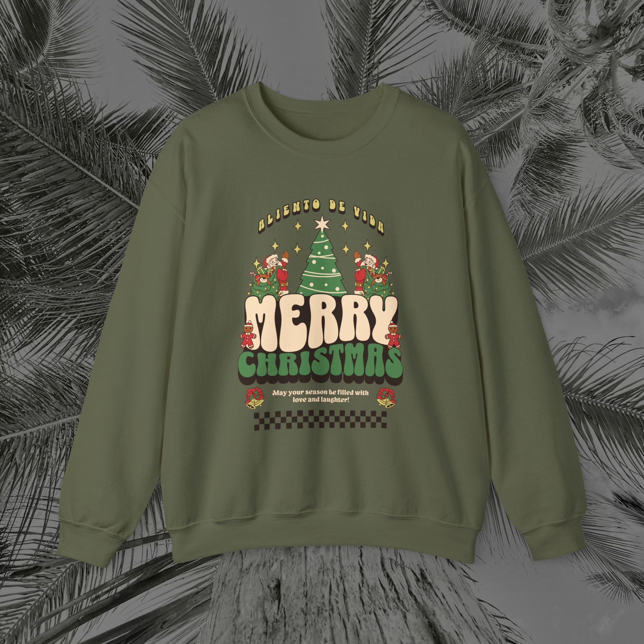 Retro Merry Magic- (UNISEX) Cozy Crewneck Sweatshirt - Aliento De Vida