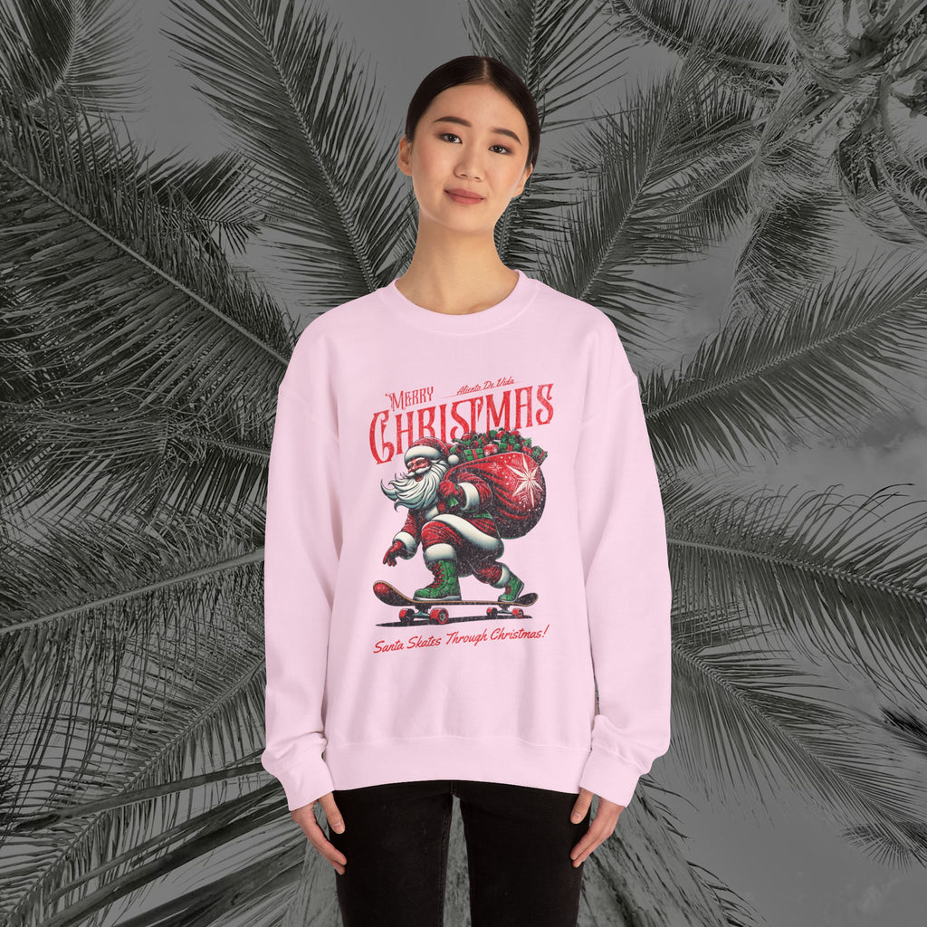 Merry Kickmas - (UNISEX) Cozy Crewneck Sweatshirt - Aliento De Vida